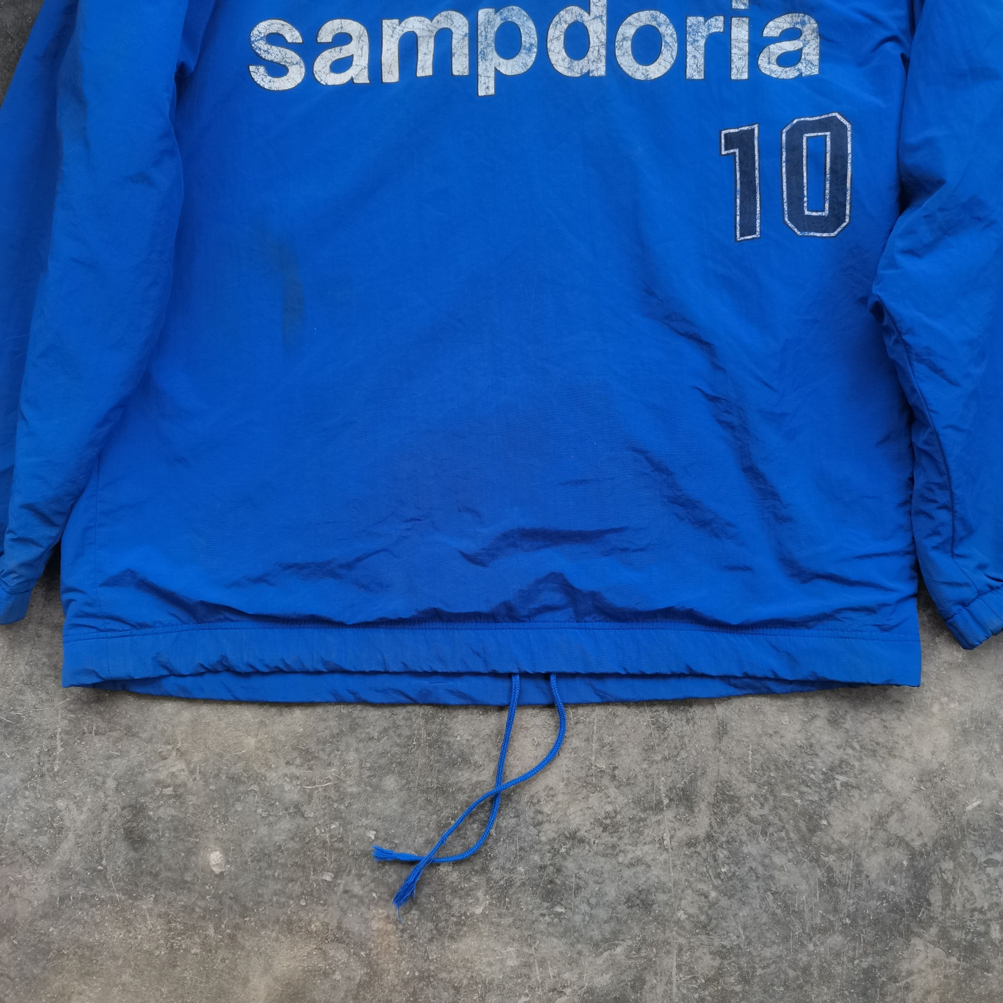Asics Vintage 90s Sampdoria By Asics Half Zipper Hoodie Jacket Size US L / EU 52-54 / 3 - 3 Thumbnail