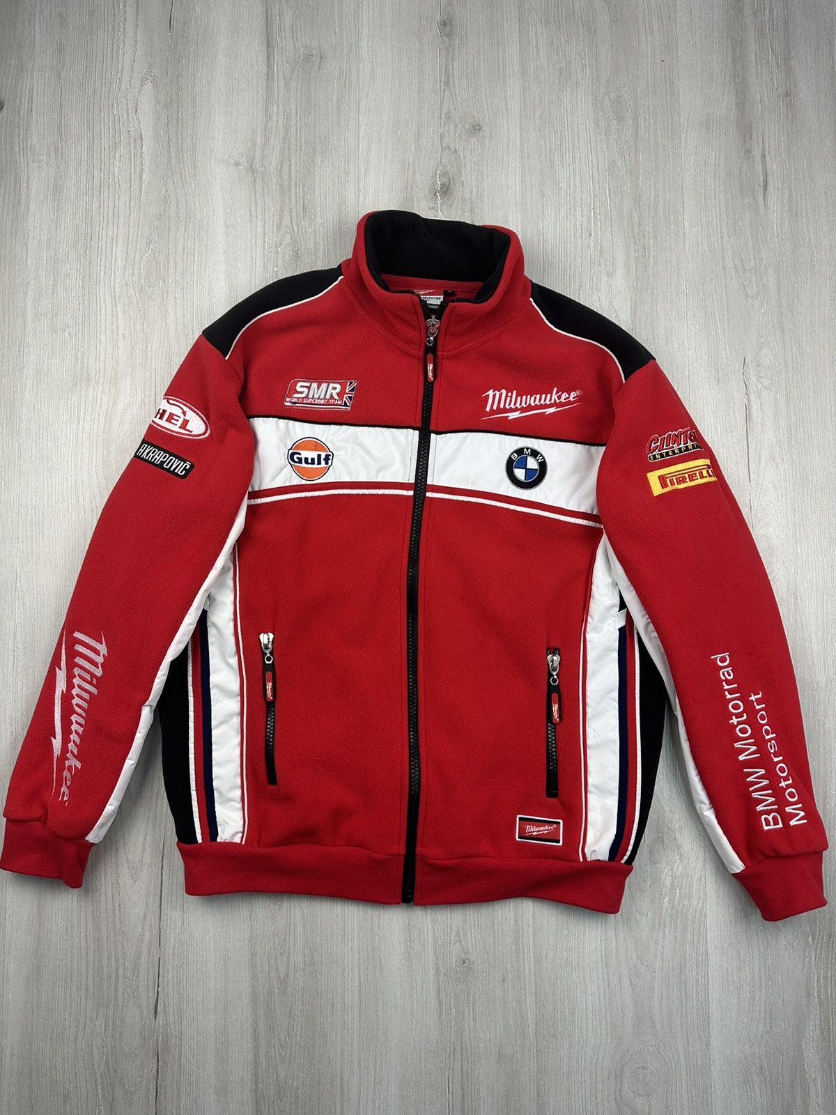 BMW × Formula 1 Vintage BMW Milwaukee Mottorad Racing Fleece Jacket Size US M / EU 48-50 / 2 - 1 Thumbnail