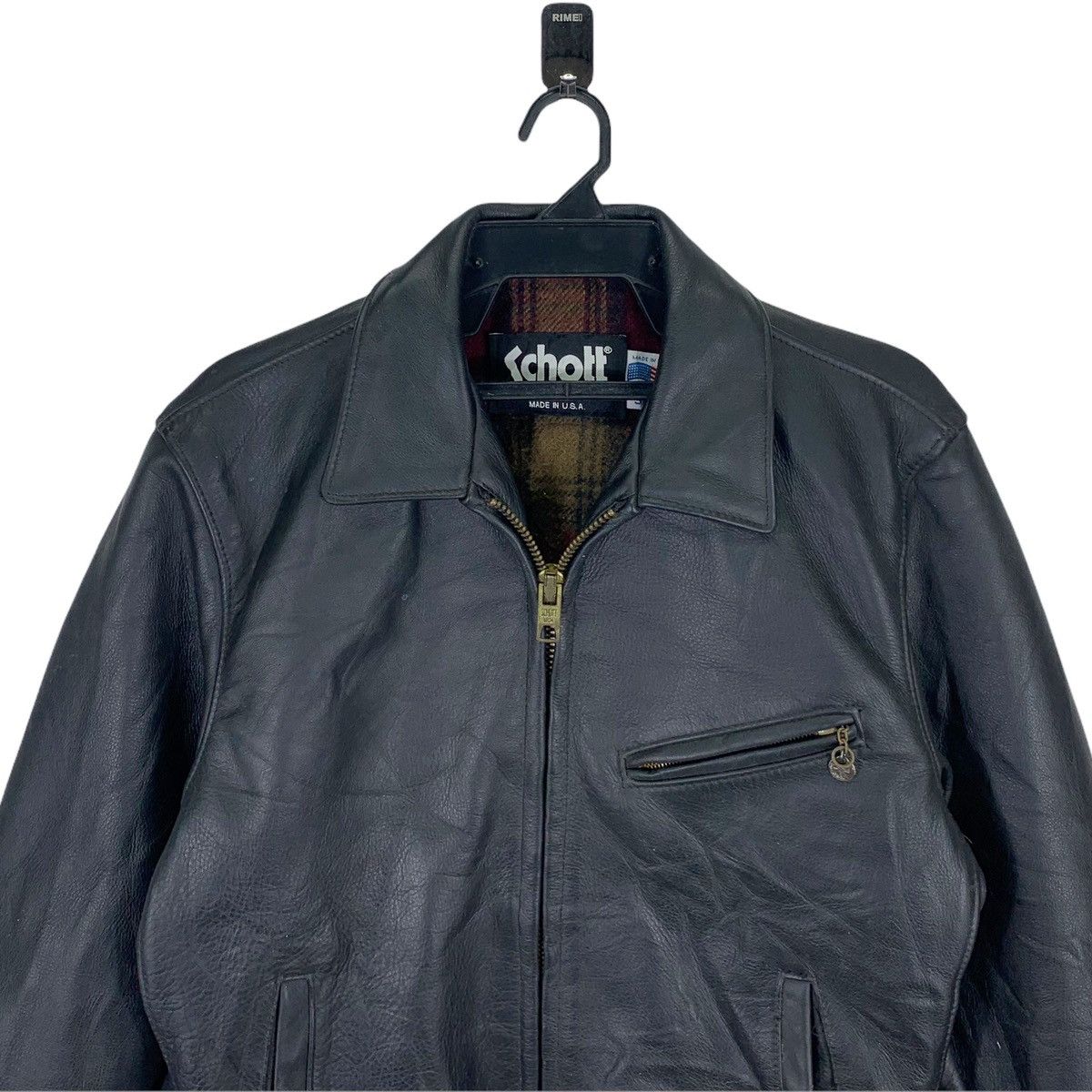 Genuine Leather × Schott Vintage 38 Schott Bikers Black Genuine Leather Jacket Size US S / EU 44-46 / 1 - 3 Thumbnail