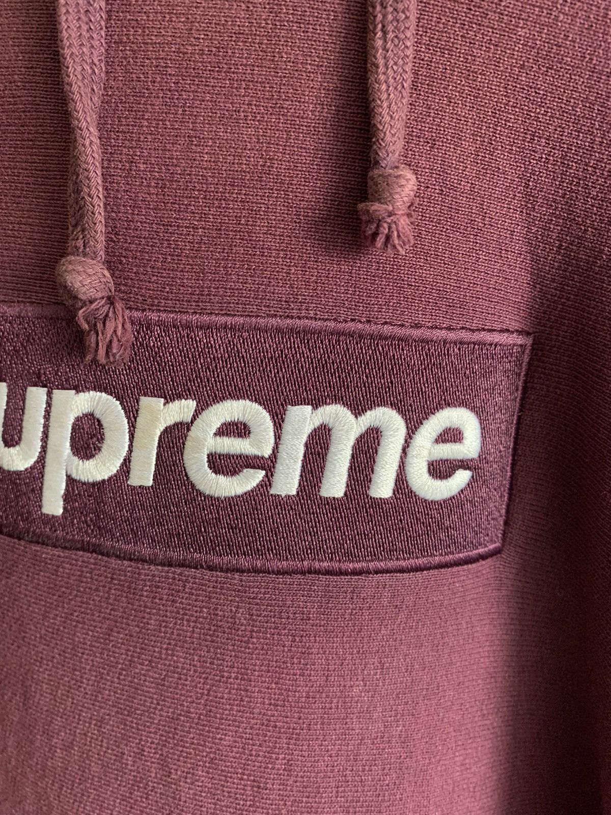 Supreme Supreme maroon burgundy box logo hoodie Size US M / EU 48-50 / 2 - 3 Thumbnail