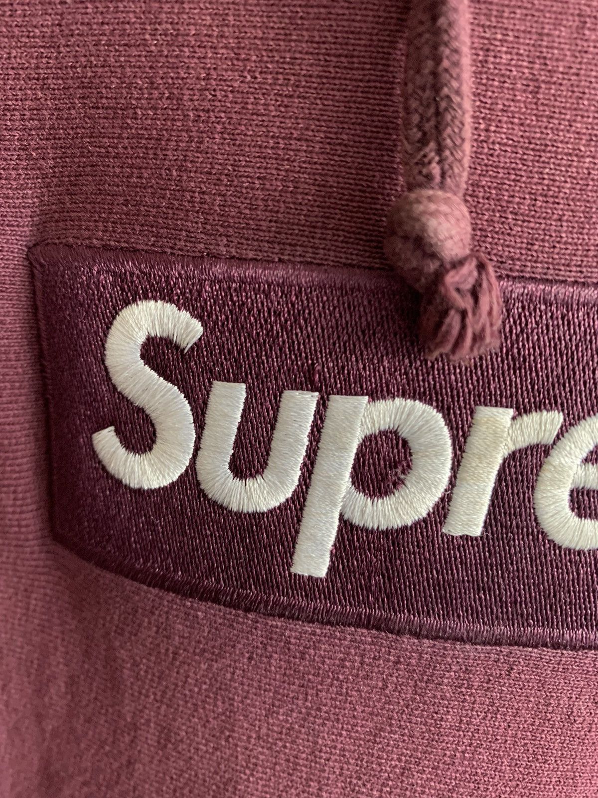 Supreme Supreme maroon burgundy box logo hoodie Size US M / EU 48-50 / 2 - 2 Thumbnail