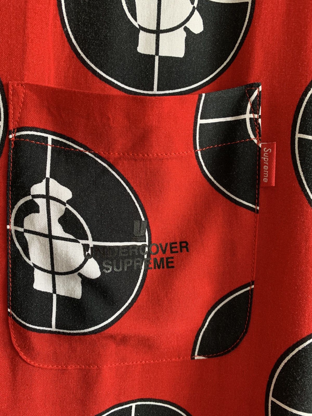 Shirt Red Public Enemy Rayon short sleeve