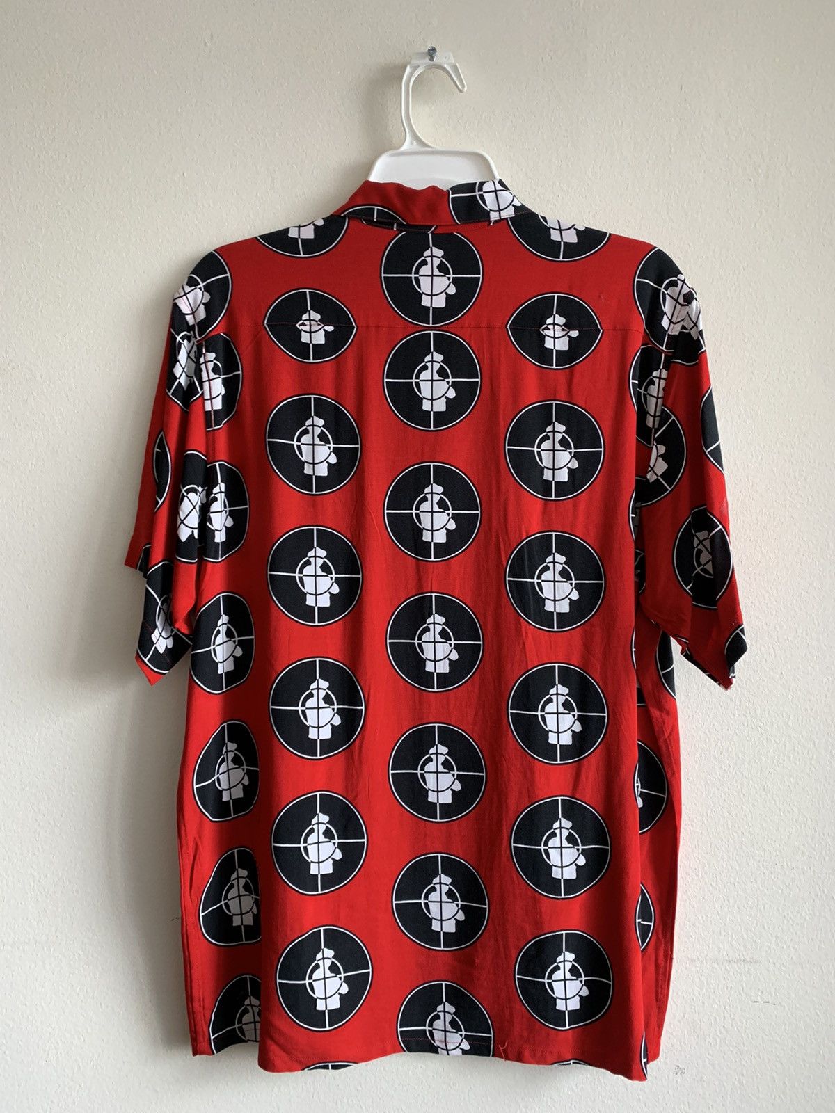 Shirt Red Public Enemy Rayon short sleeve