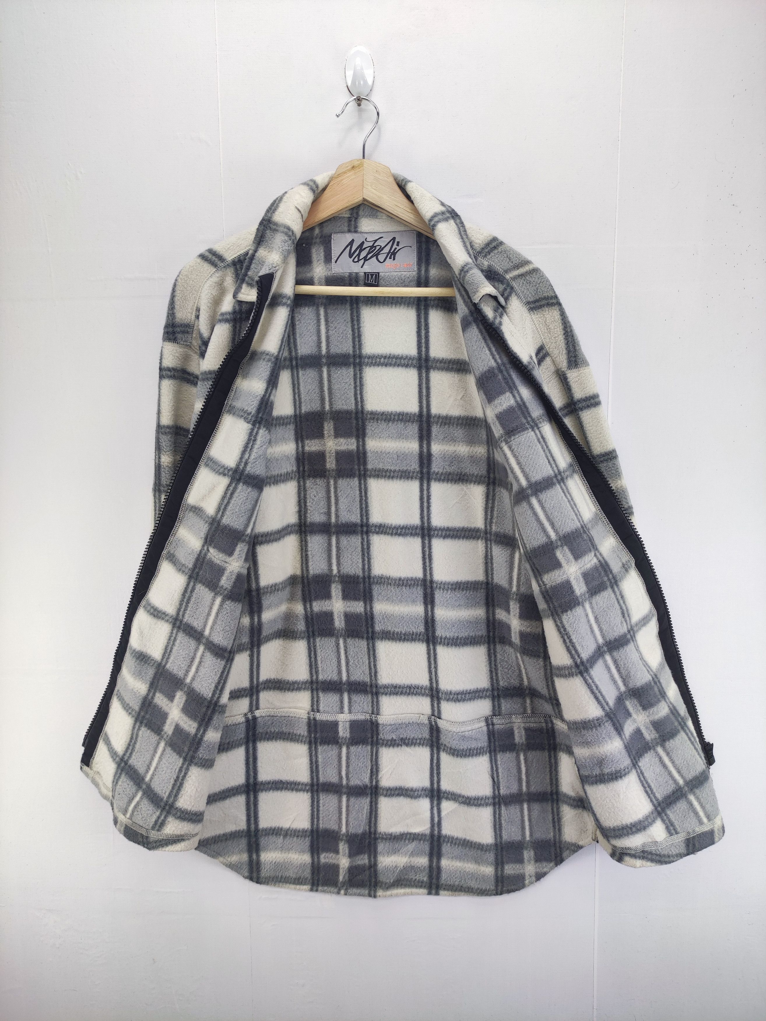 Japanese Brand Vintage Mojo Air Fleece Flannel Jacket Zipper Size US L / EU 52-54 / 3 - 6 Thumbnail