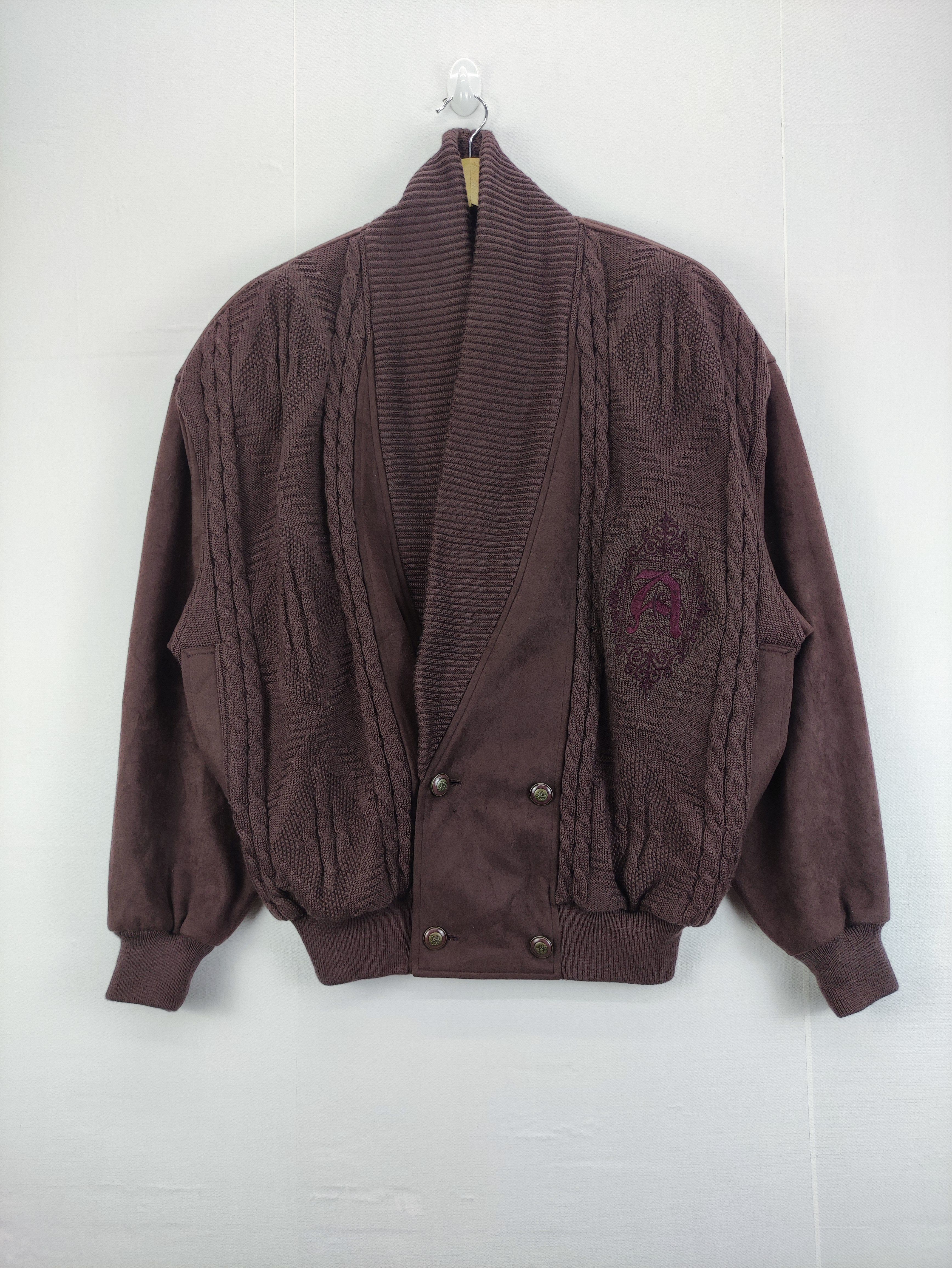 Pre-owned Cardigan X Vintage Angelo Taccari Knit Cardigan In Brown
