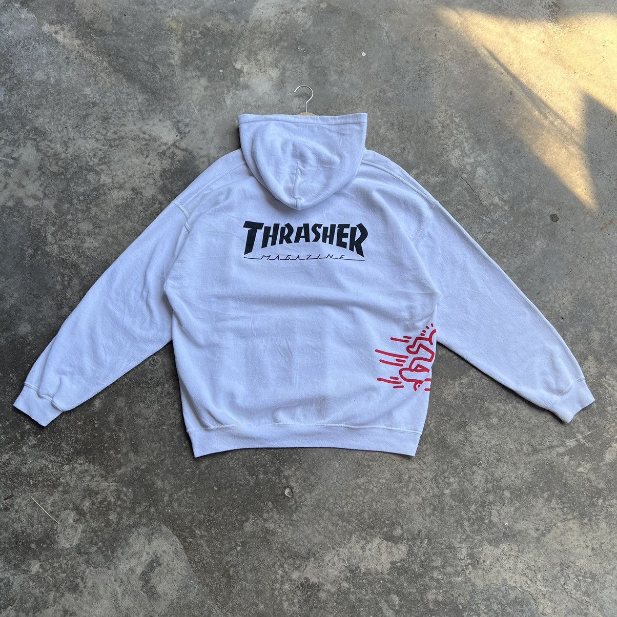 Thrasher Bleached Pullover Vintage Thrasher X Keith Haring Hoodie