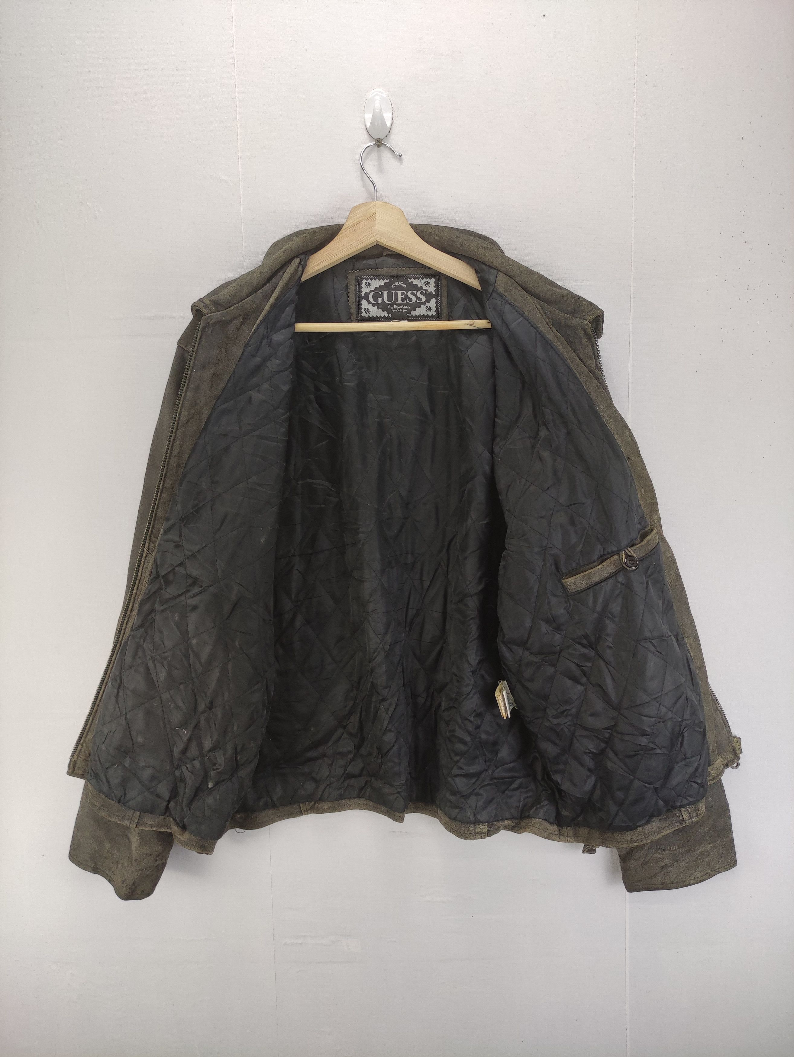 Guess Vintage Guess Cow Leather Jacket Zipper Size US XL / EU 56 / 4 - 6 Thumbnail