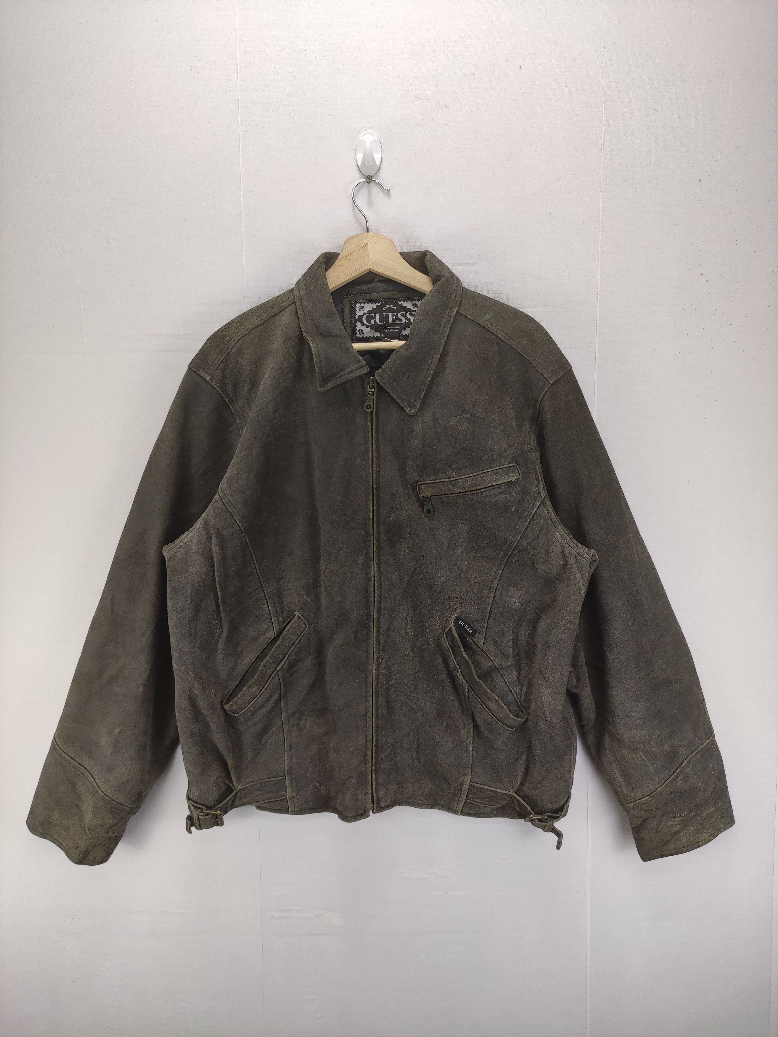 Guess Vintage Guess Faux Leather Jacket | Grailed