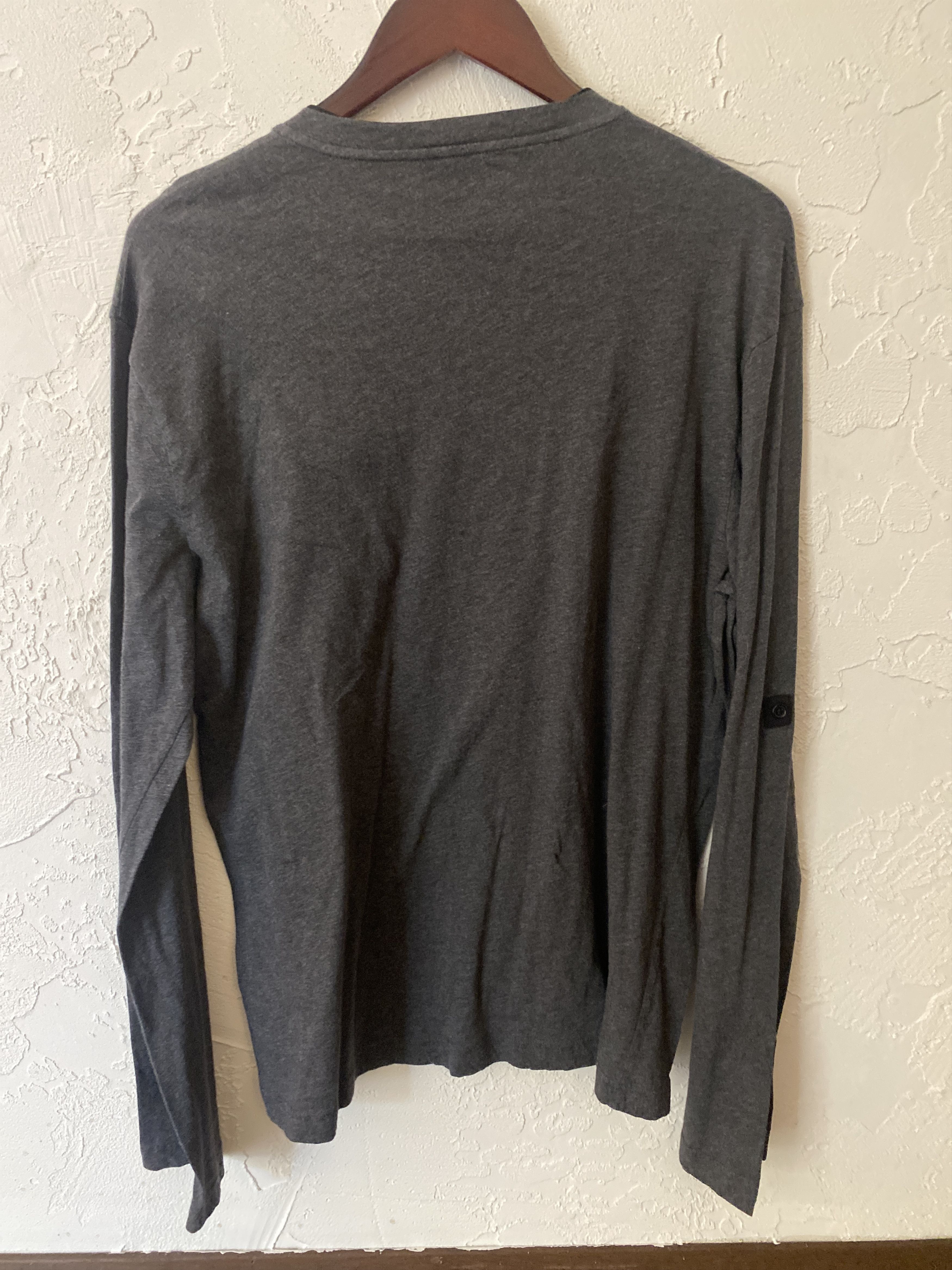 Emporio Armani Long Sleeve Cotton V Neck Size US L / EU 52-54 / 3 - 2 Thumbnail