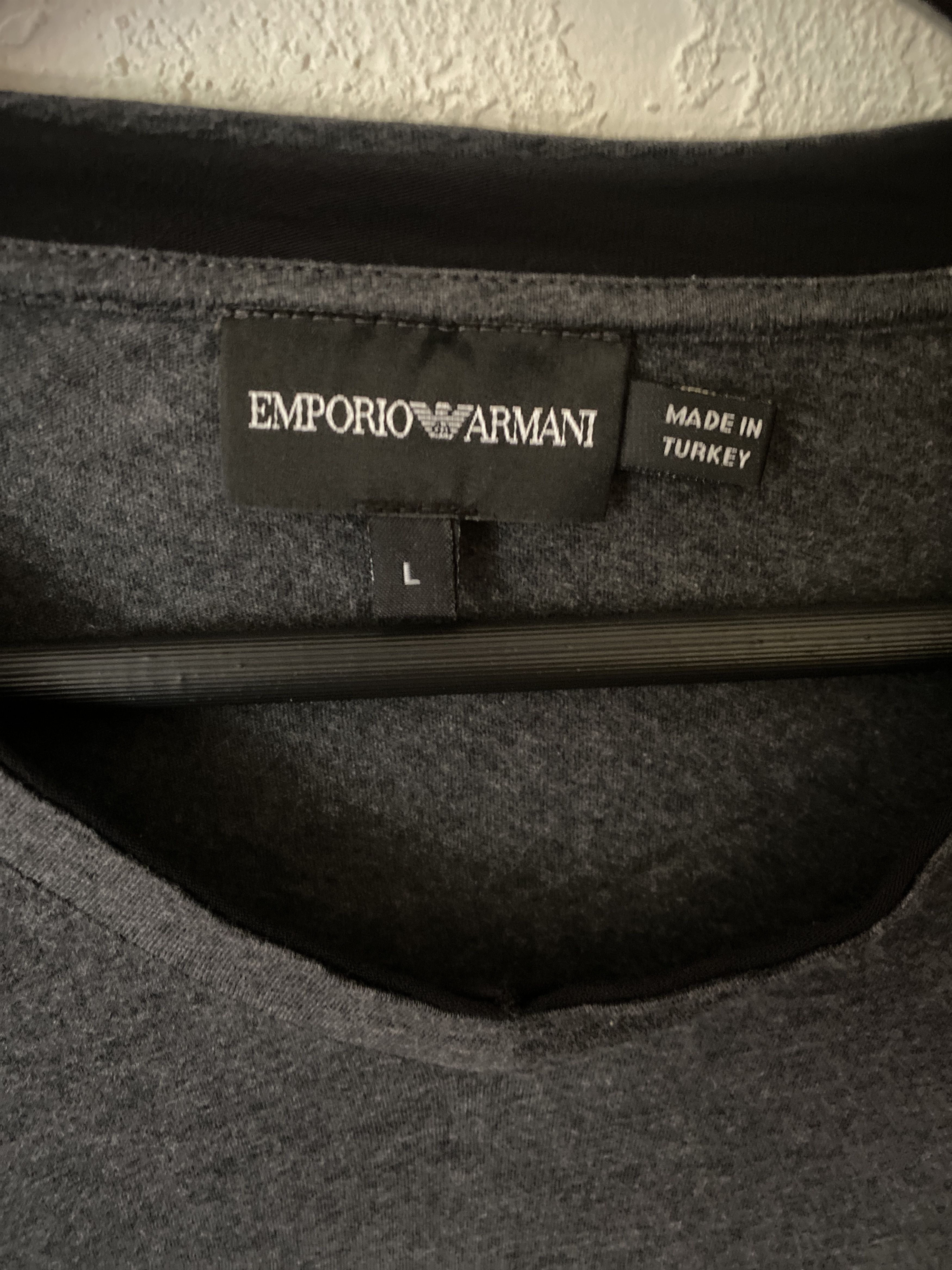 Emporio Armani Long Sleeve Cotton V Neck Size US L / EU 52-54 / 3 - 3 Thumbnail