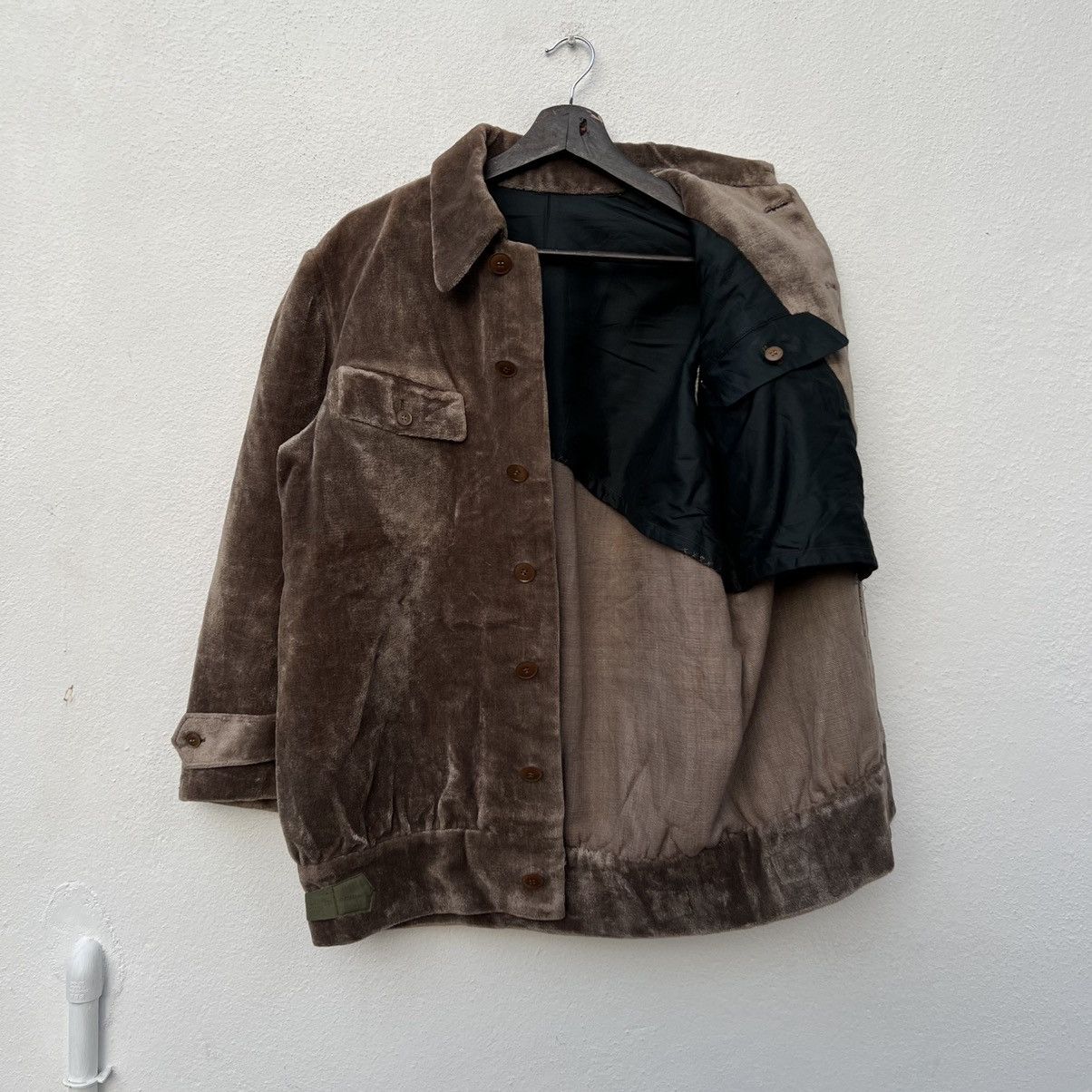 Japanese Brand VINTAGE VELVET BOMBER STYLE JACKET MILITARY WEAR WOKERS Size US M / EU 48-50 / 2 - 11 Thumbnail