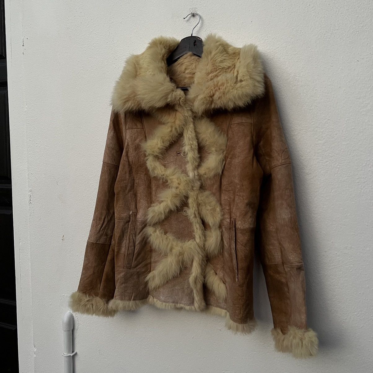Japanese Brand VINTAGE LEATHER JACKET MINK FUR SHEARLING LINING Size US M / EU 48-50 / 2 - 2 Thumbnail