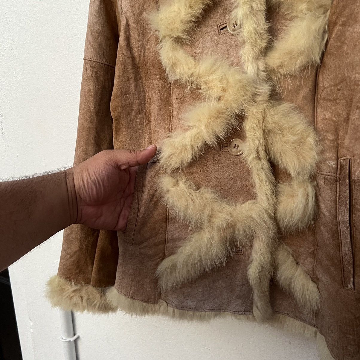 Japanese Brand VINTAGE LEATHER JACKET MINK FUR SHEARLING LINING Size US M / EU 48-50 / 2 - 6 Thumbnail
