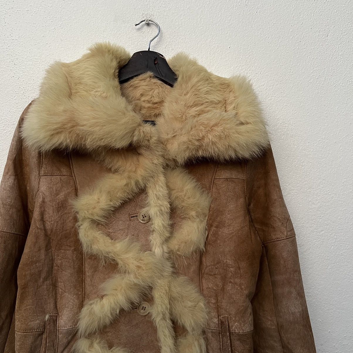 Japanese Brand VINTAGE LEATHER JACKET MINK FUR SHEARLING LINING Size US M / EU 48-50 / 2 - 5 Thumbnail