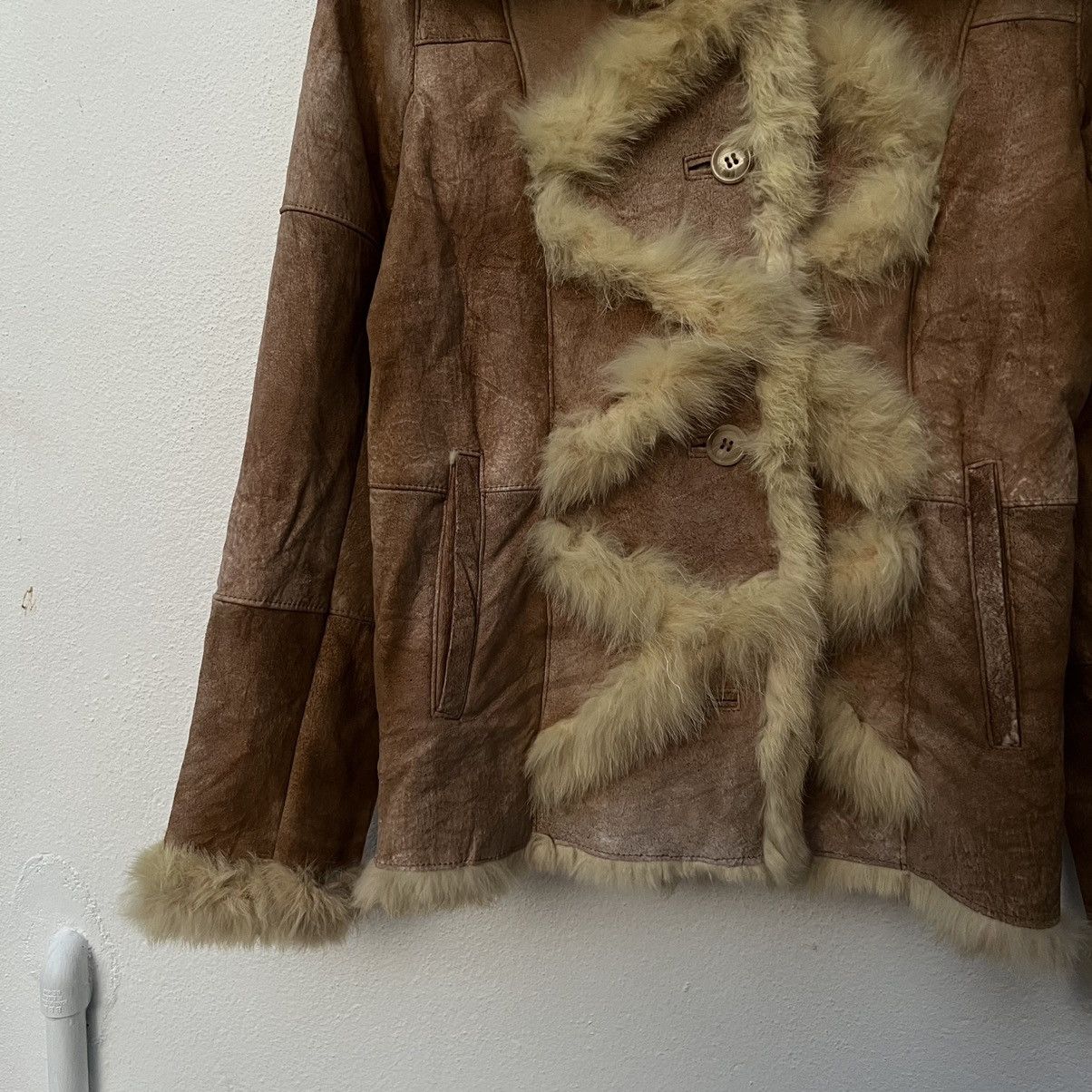Japanese Brand VINTAGE LEATHER JACKET MINK FUR SHEARLING LINING Size US M / EU 48-50 / 2 - 4 Thumbnail