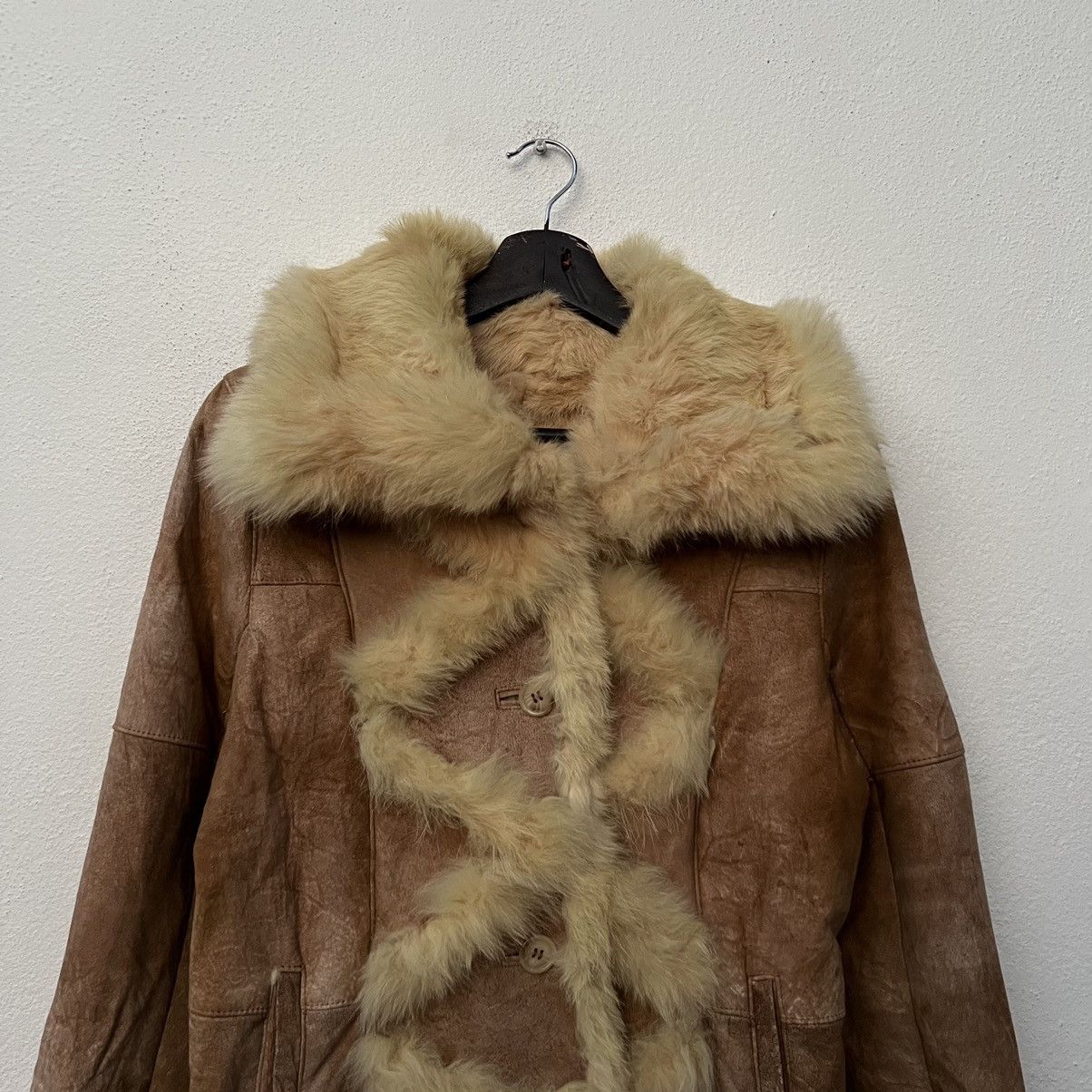 Japanese Brand VINTAGE LEATHER JACKET MINK FUR SHEARLING LINING Size US M / EU 48-50 / 2 - 3 Thumbnail