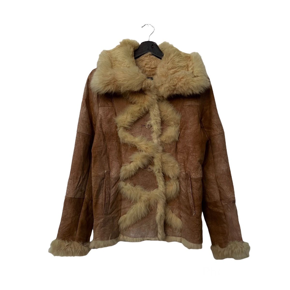 Japanese Brand VINTAGE LEATHER JACKET MINK FUR SHEARLING LINING Size US M / EU 48-50 / 2 - 1 Thumbnail