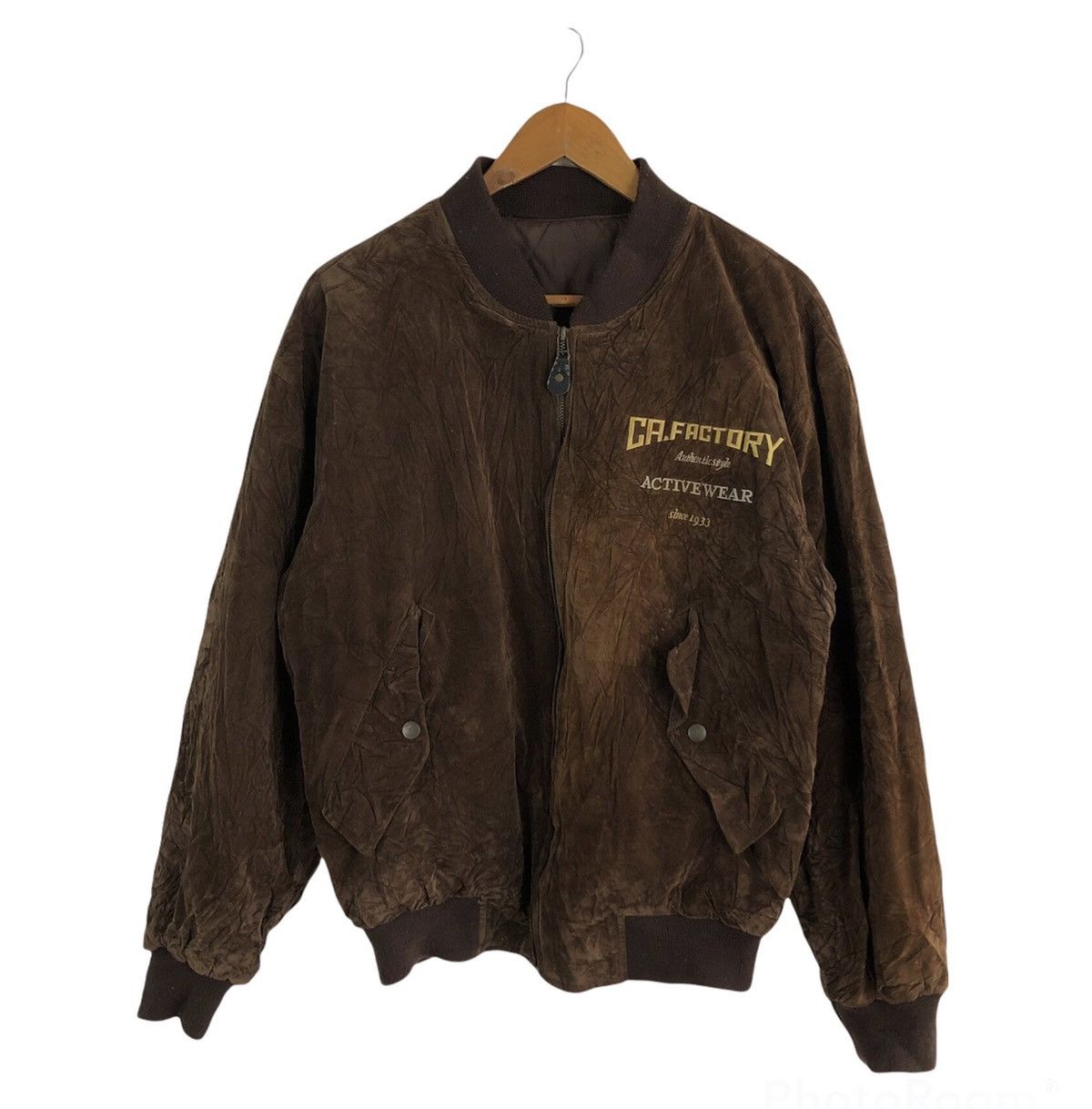 Japanese Brand VINTAGE VARSITY JACKET BIG LOGO ORIGINAL BRAND CA.FACTORY Size US M / EU 48-50 / 2 - 2 Thumbnail