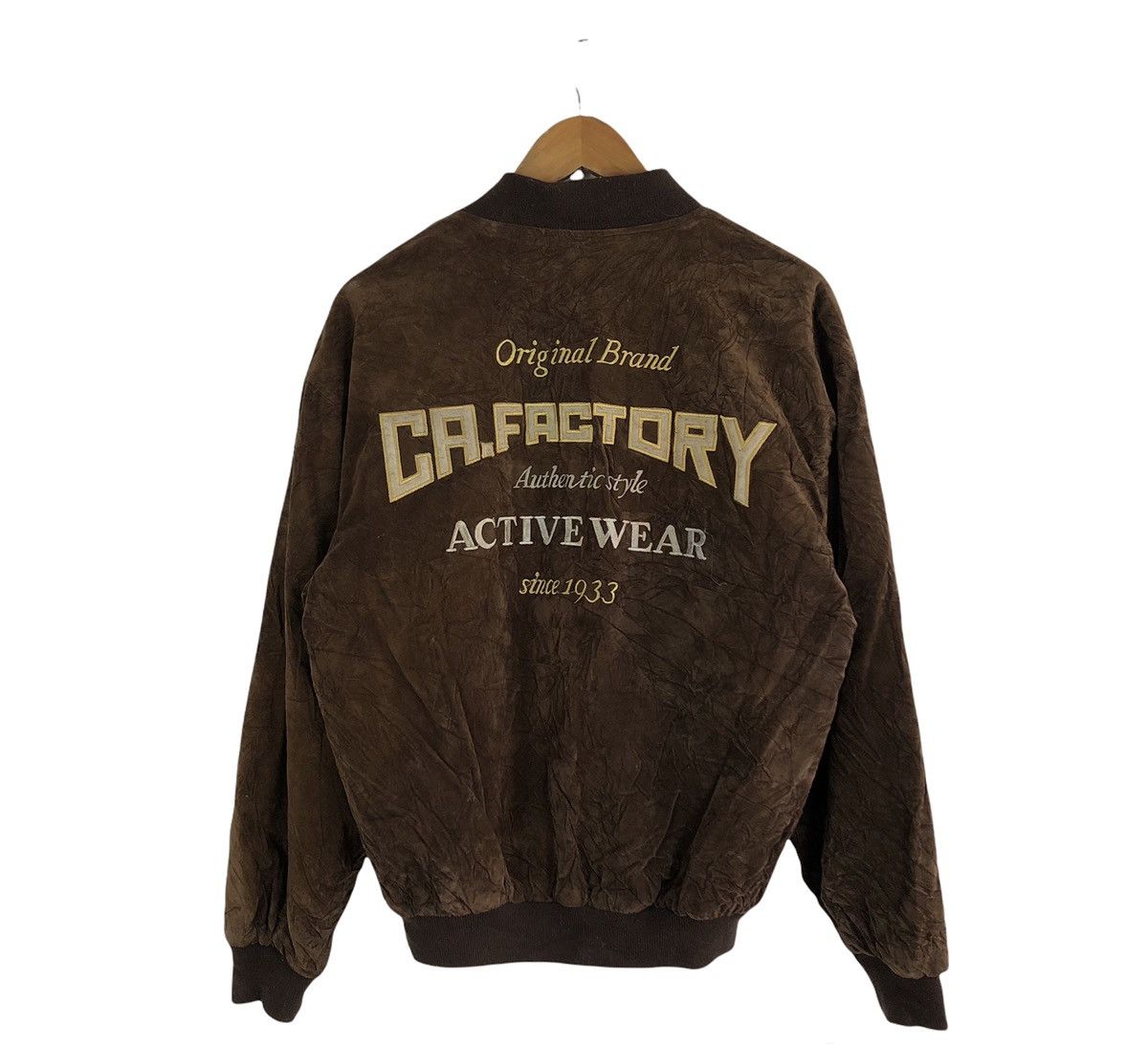 Japanese Brand VINTAGE VARSITY JACKET BIG LOGO ORIGINAL BRAND CA.FACTORY Size US M / EU 48-50 / 2 - 1 Thumbnail