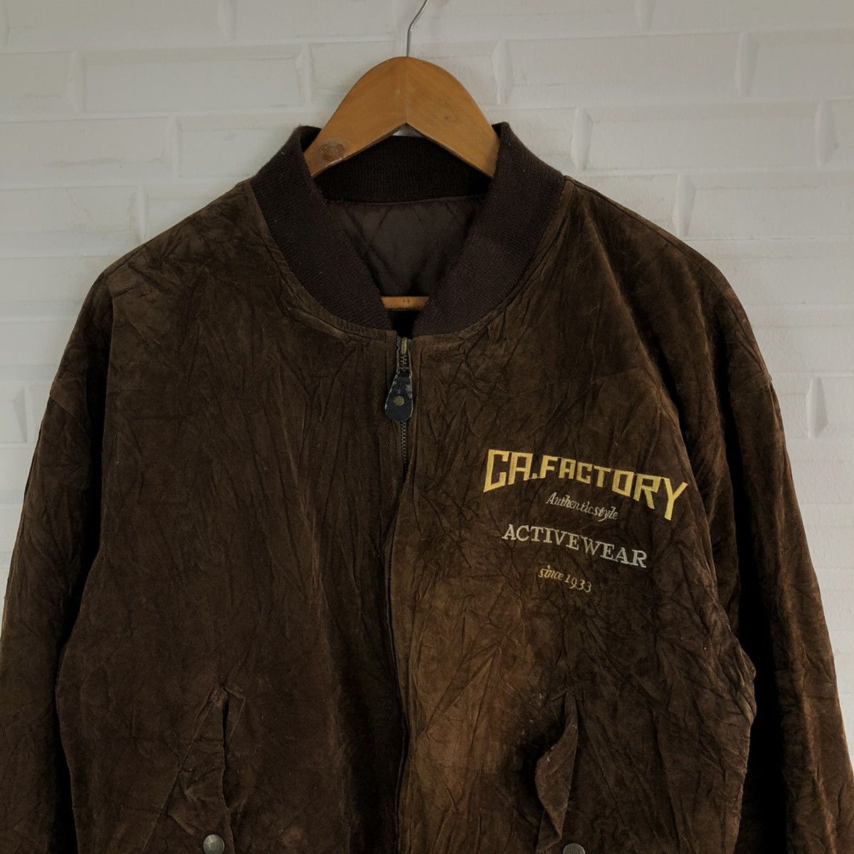 Japanese Brand VINTAGE VARSITY JACKET BIG LOGO ORIGINAL BRAND CA.FACTORY Size US M / EU 48-50 / 2 - 4 Thumbnail