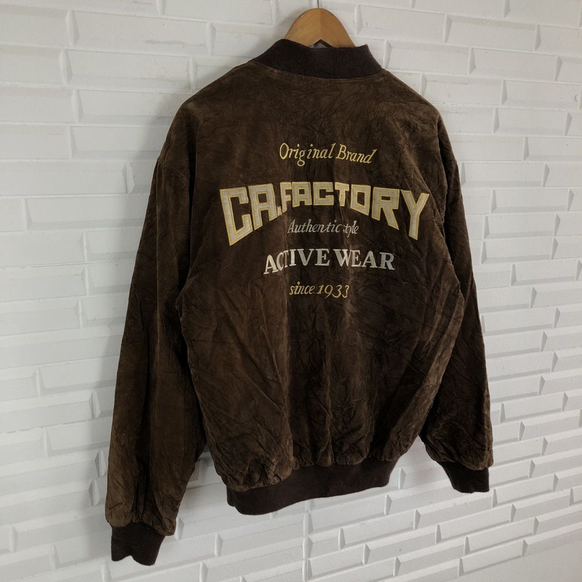 Japanese Brand VINTAGE VARSITY JACKET BIG LOGO ORIGINAL BRAND CA.FACTORY Size US M / EU 48-50 / 2 - 6 Thumbnail