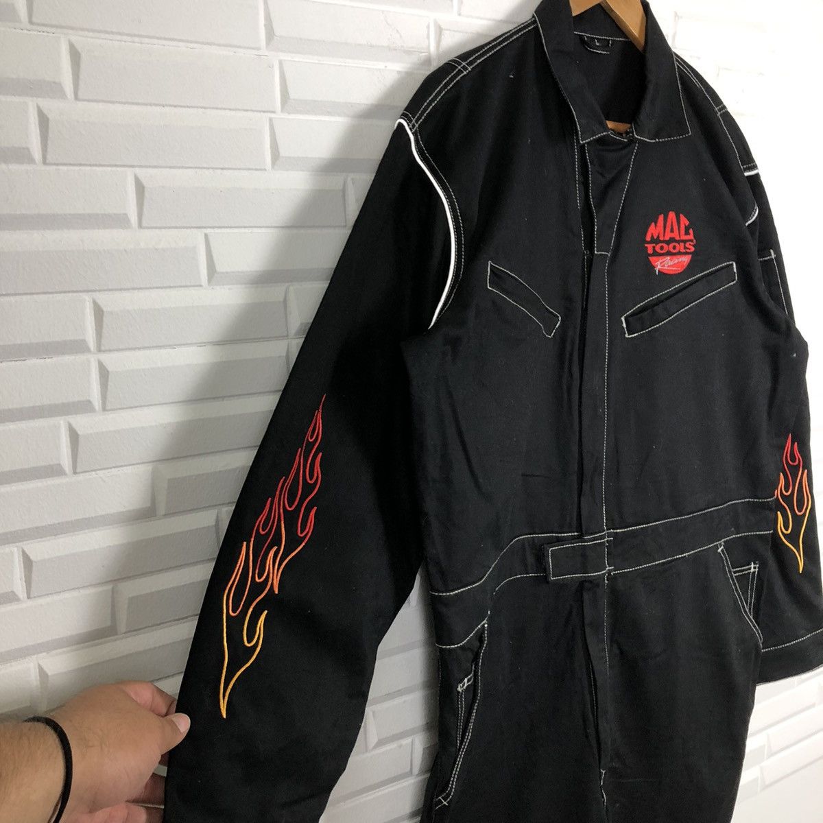 Japanese Brand RARE DESIGN BIG LOGO MAC TOOLS RACING OVERALL WORKERS Size US 44 / EU 60 - 7 Thumbnail