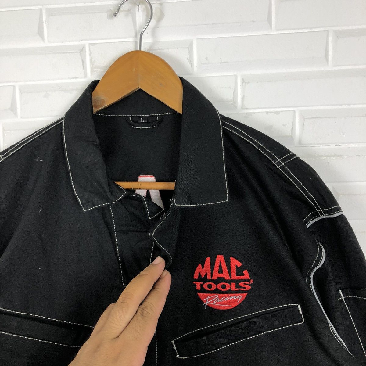 Japanese Brand RARE DESIGN BIG LOGO MAC TOOLS RACING OVERALL WORKERS Size US 44 / EU 60 - 9 Thumbnail