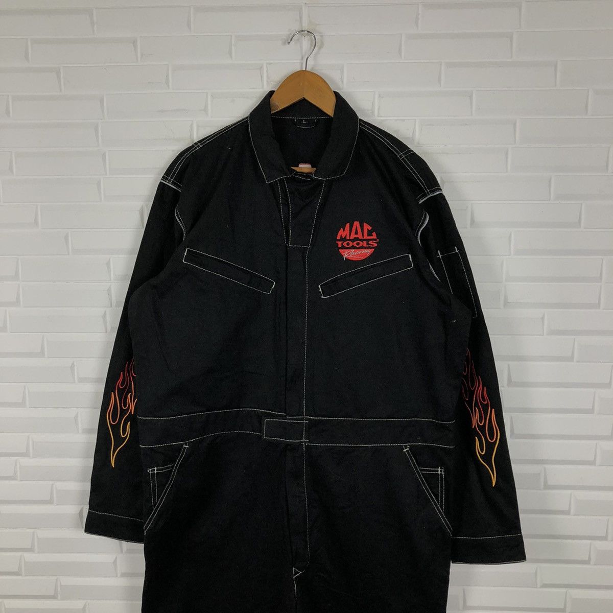 Japanese Brand RARE DESIGN BIG LOGO MAC TOOLS RACING OVERALL WORKERS Size US 44 / EU 60 - 5 Thumbnail