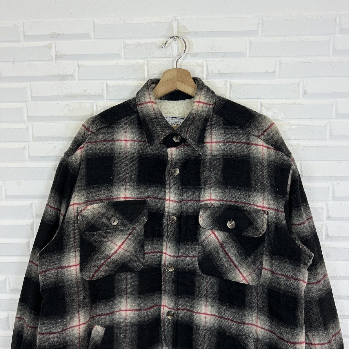 Flannel VINTAGE SEAHOP TARTAN DESIGN FLANNEL JACKET WORKERS WEAR Size US M / EU 48-50 / 2 - 3 Thumbnail