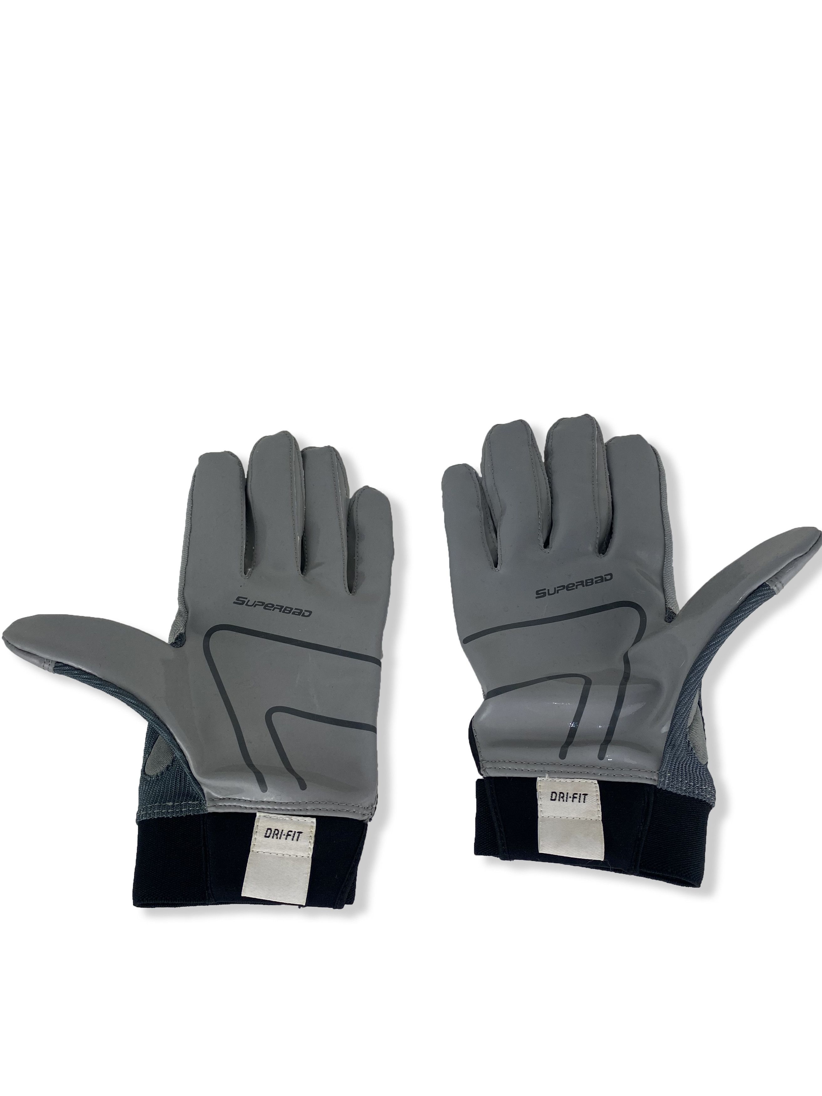 Nike Vintage NIKE RUGBY Grey Gloves Drill Y2k M380 Size ONE SIZE - 3 Thumbnail