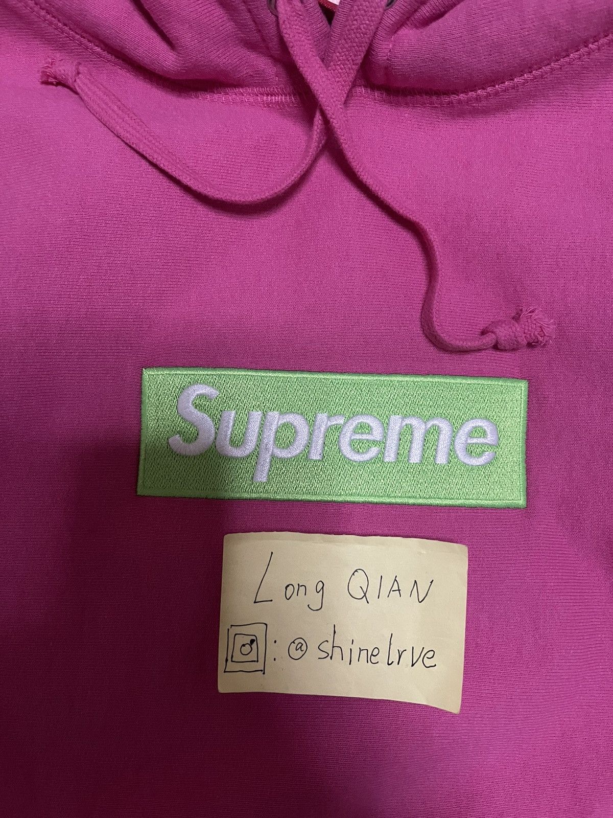 Supreme Supreme fw17 pale lime on pink magenta box logo hoodie Size US L / EU 52-54 / 3 - 5 Thumbnail