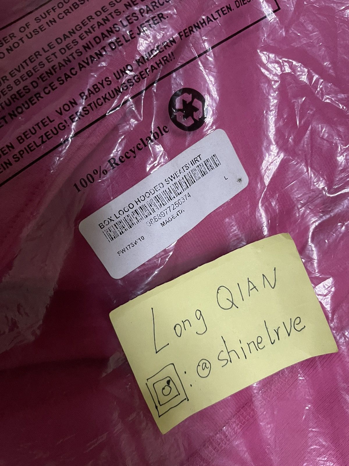 Supreme Supreme fw17 pale lime on pink magenta box logo hoodie Size US L / EU 52-54 / 3 - 3 Thumbnail