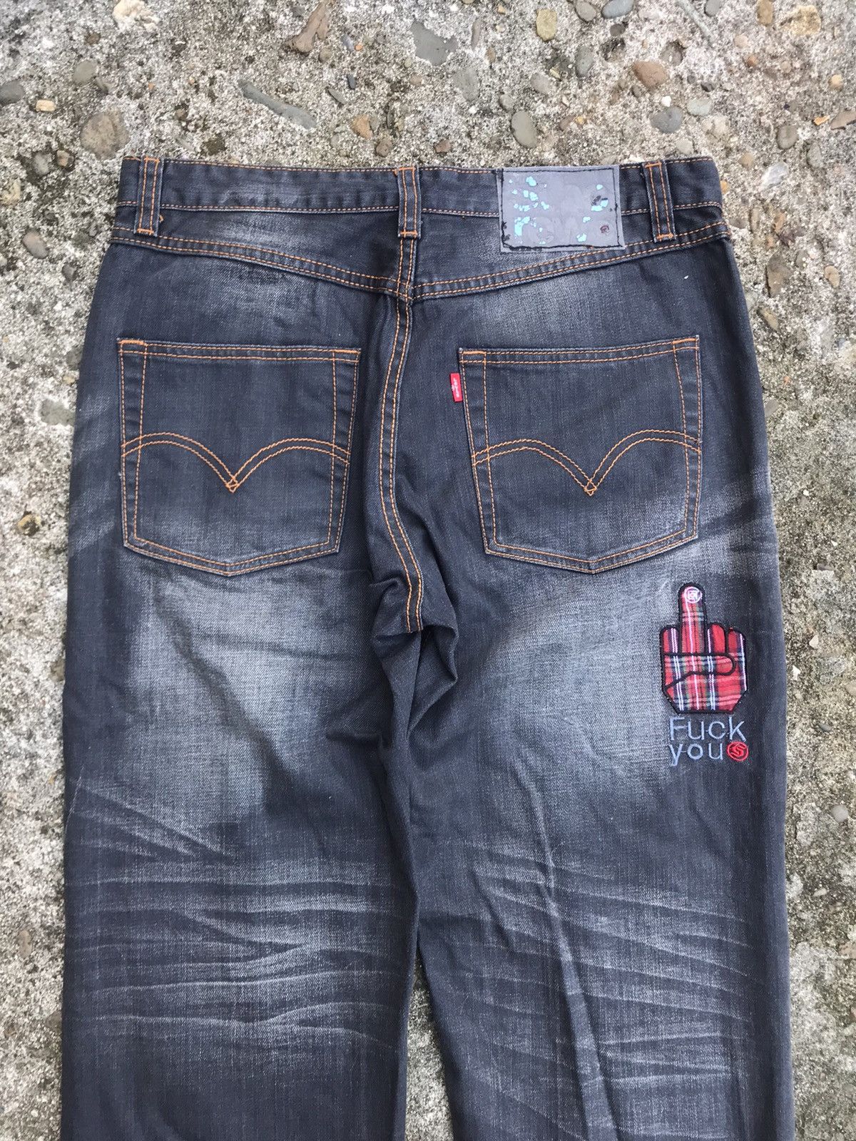 CLOT Levis x Clot Fuck You Patch Jeans Size US 31 - 15 Thumbnail