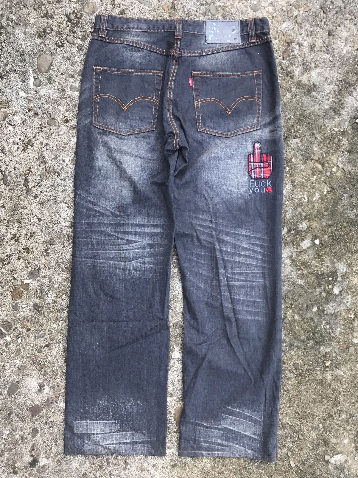 CLOT Levis x Clot Fuck You Patch Jeans Size US 31 - 12 Thumbnail