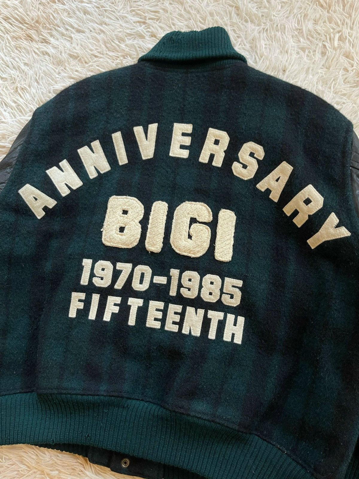BIGI Takeo Kikuchi's BIGI A/W1985 Annivesary Plaid Varsity Jacket Size US L / EU 52-54 / 3 - 4 Thumbnail