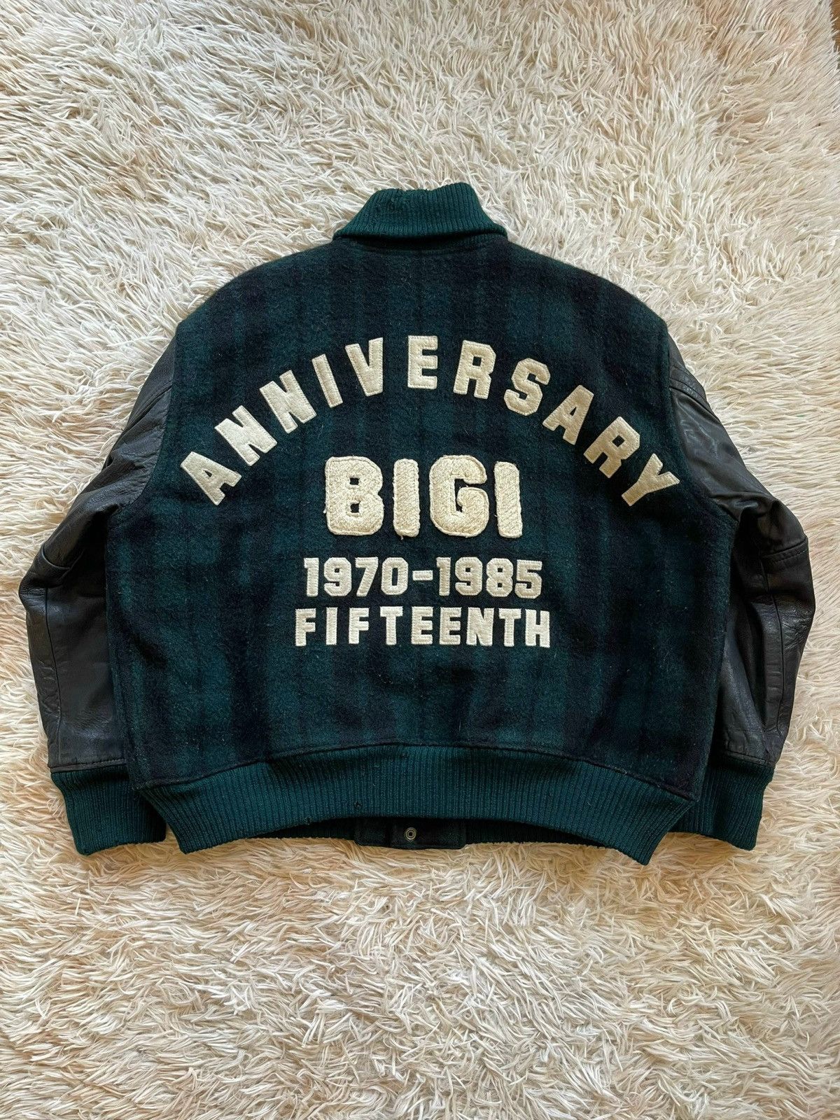 BIGI Takeo Kikuchi's BIGI A/W1985 Annivesary Plaid Varsity Jacket Size US L / EU 52-54 / 3 - 1 Thumbnail