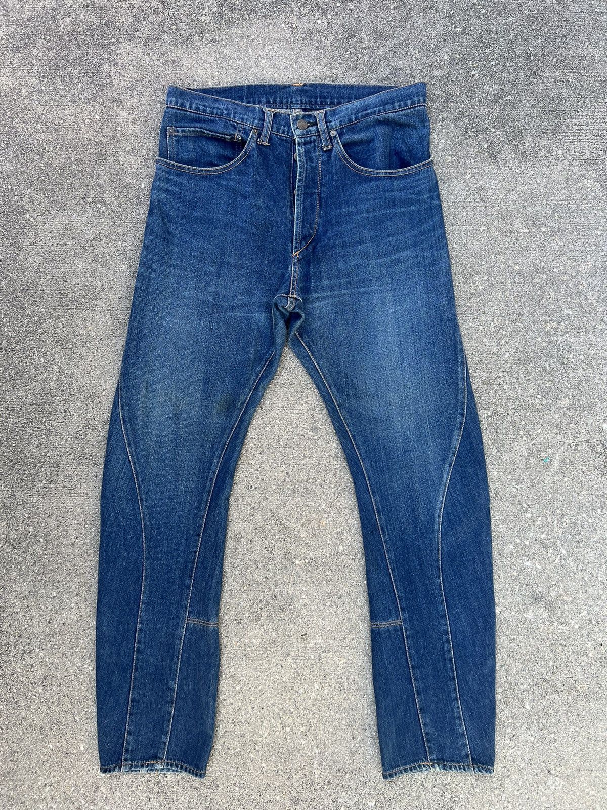 CABANE de ZUCCa Vintage Cabane de Zucca Unusual Design Stretch Denim Jeans Size US 31 - 1 Thumbnail