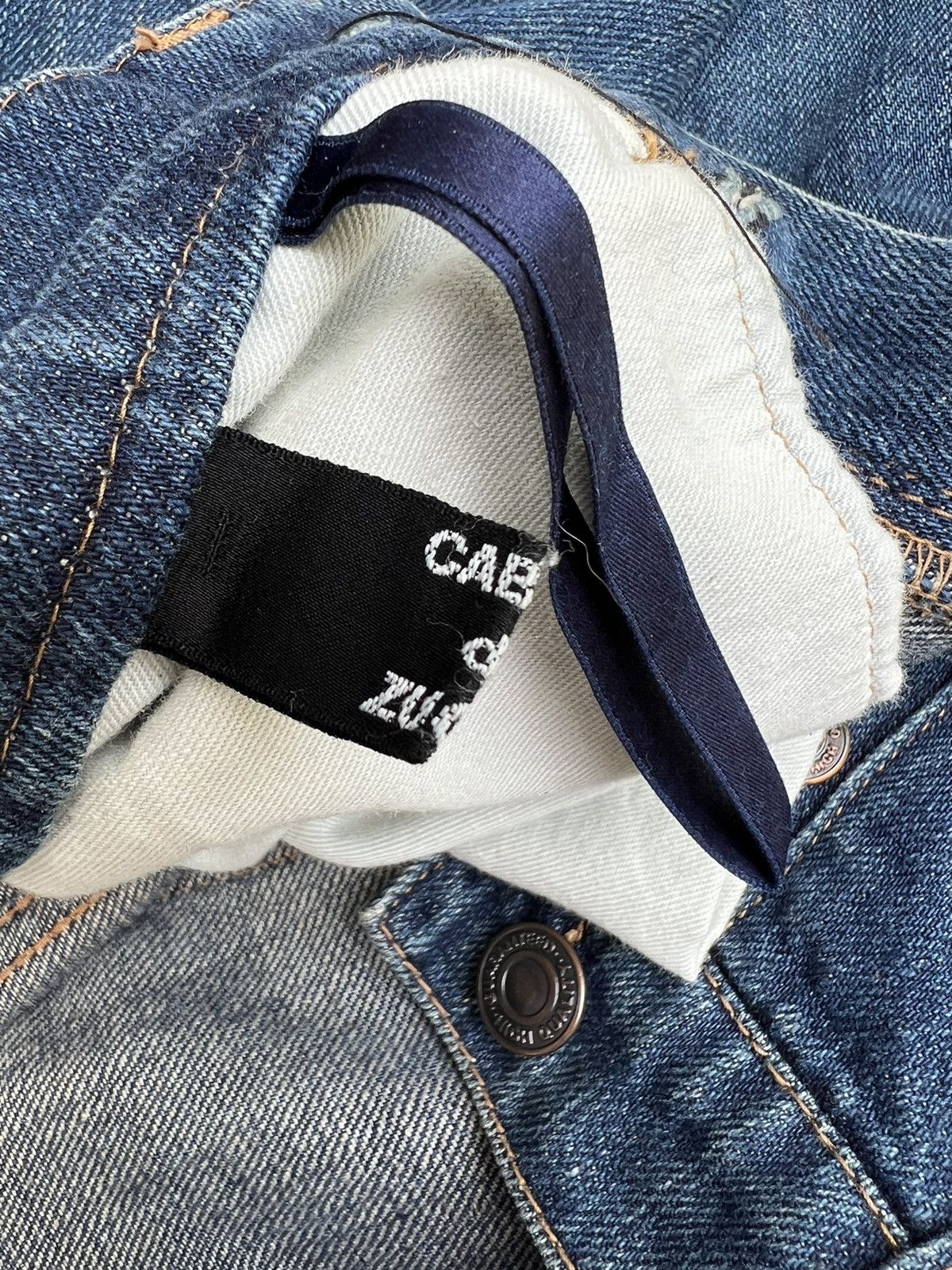 CABANE de ZUCCa Vintage Cabane de Zucca Unusual Design Stretch Denim Jeans Size US 31 - 21 Thumbnail