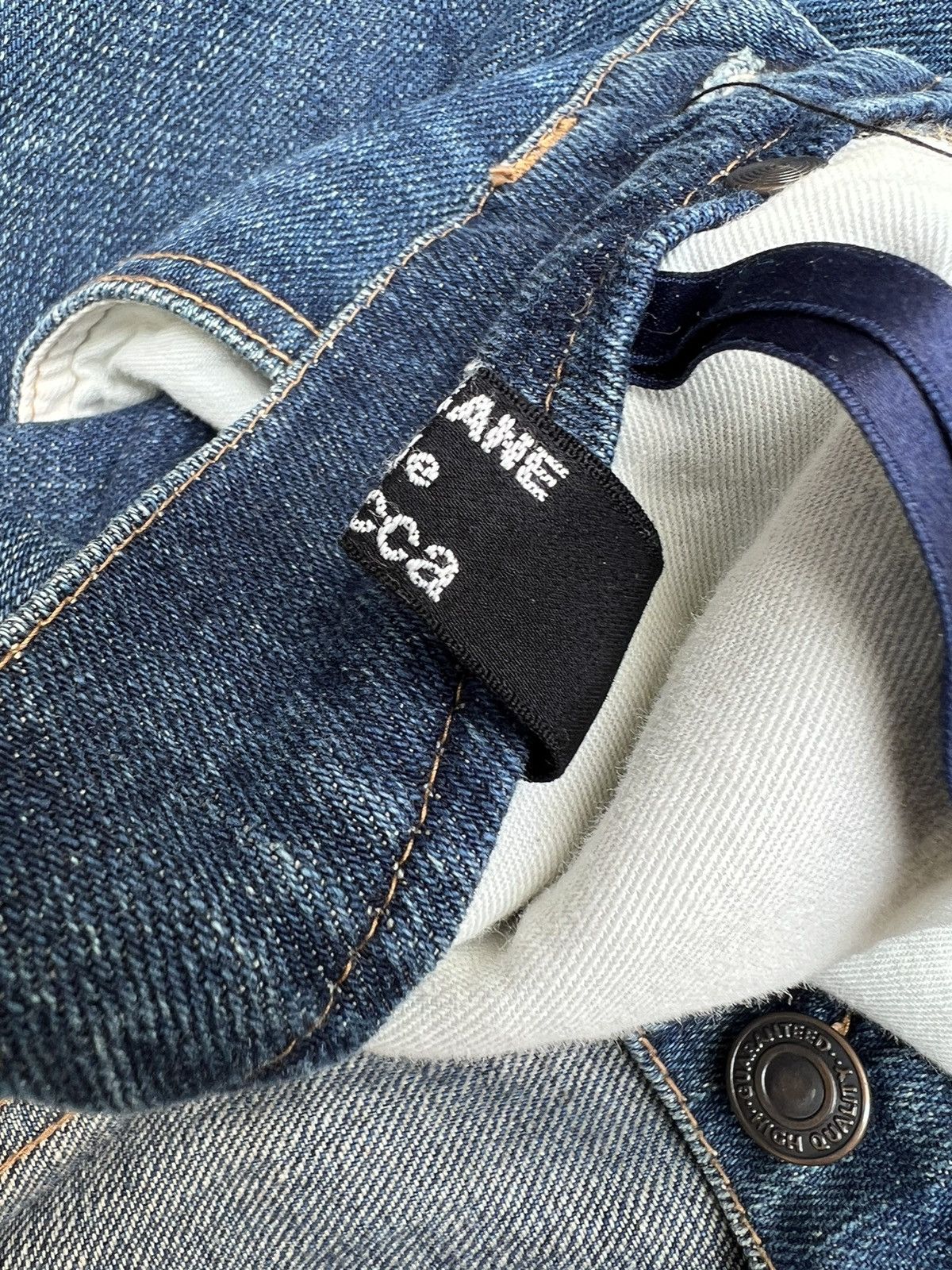 CABANE de ZUCCa Vintage Cabane de Zucca Unusual Design Stretch Denim Jeans Size US 31 - 22 Thumbnail