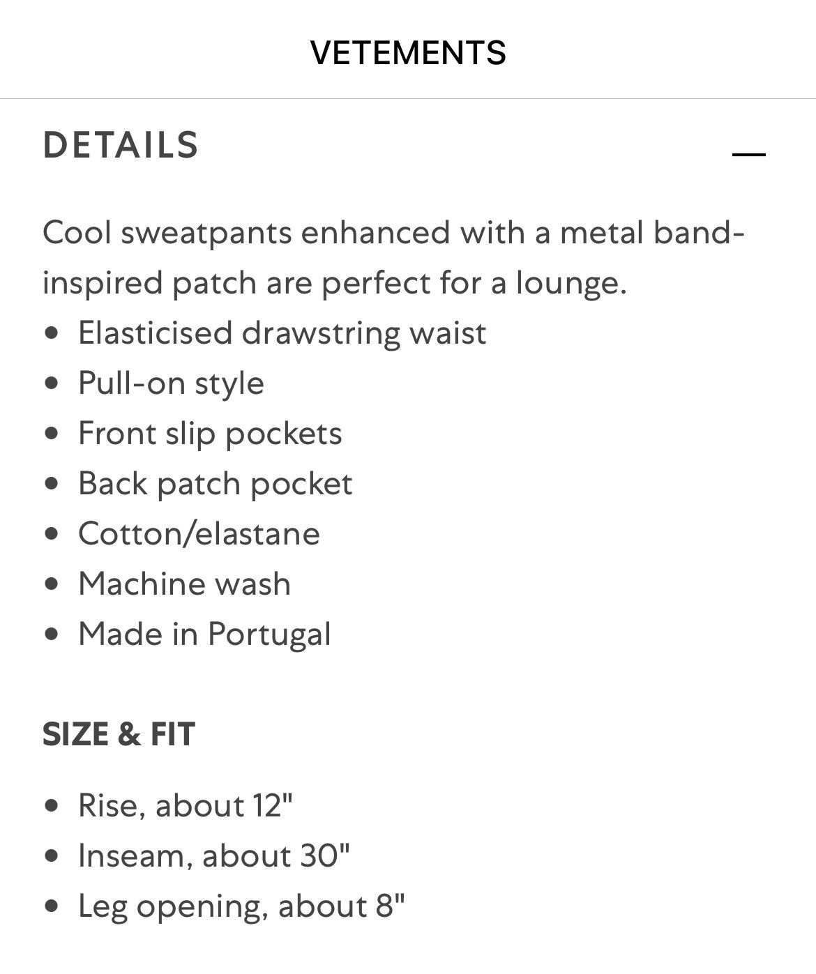 Vetements NEW Vetements BLACK graphic metal patch sweatpants joggers Size US 32 / EU 48 - 11 Thumbnail