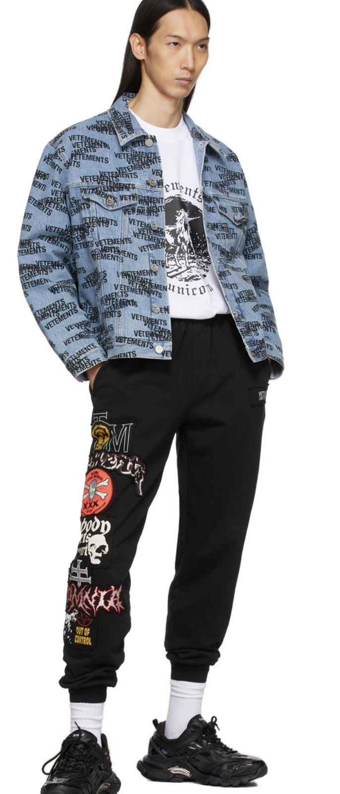 Vetements NEW Vetements BLACK graphic metal patch sweatpants joggers Size US 32 / EU 48 - 9 Thumbnail