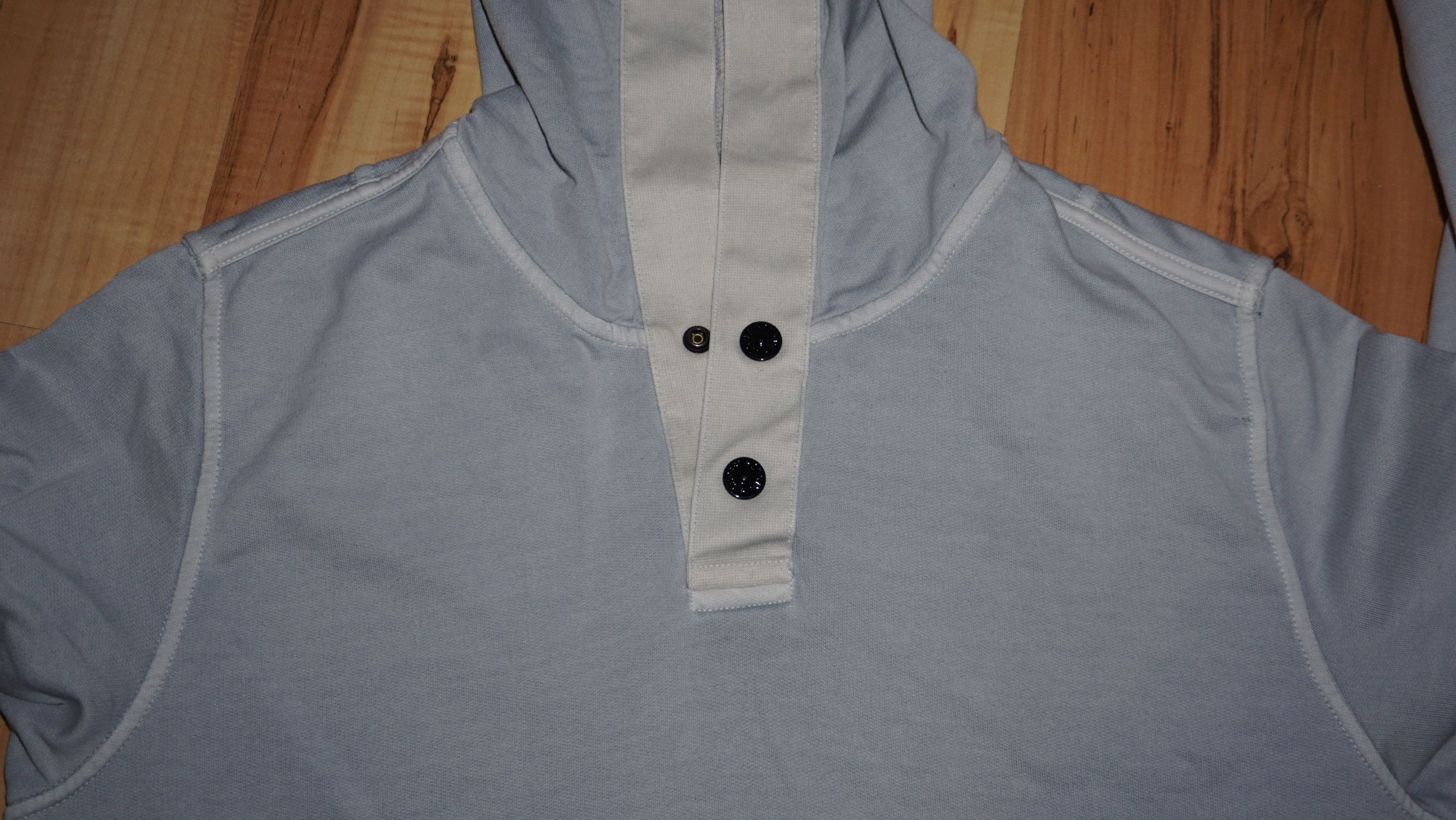 Stone Island Stone Island 2014 Washed Blue Badge Light Sweatshirt Hoodie Size US L / EU 52-54 / 3 - 4 Thumbnail