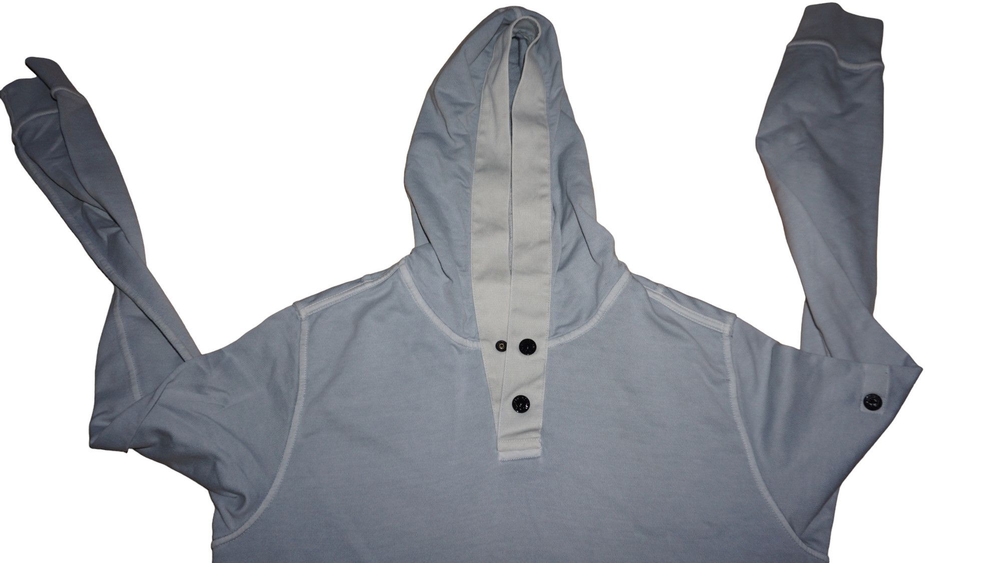Stone Island Stone Island 2014 Washed Blue Badge Light Sweatshirt Hoodie Size US L / EU 52-54 / 3 - 3 Thumbnail
