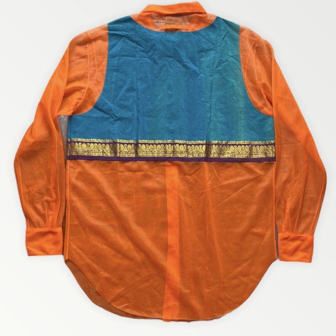 Jean Paul Gaultier Vintage JPG Orange Mesh Shirt With Native Details Size US S / EU 44-46 / 1 - 2 Preview
