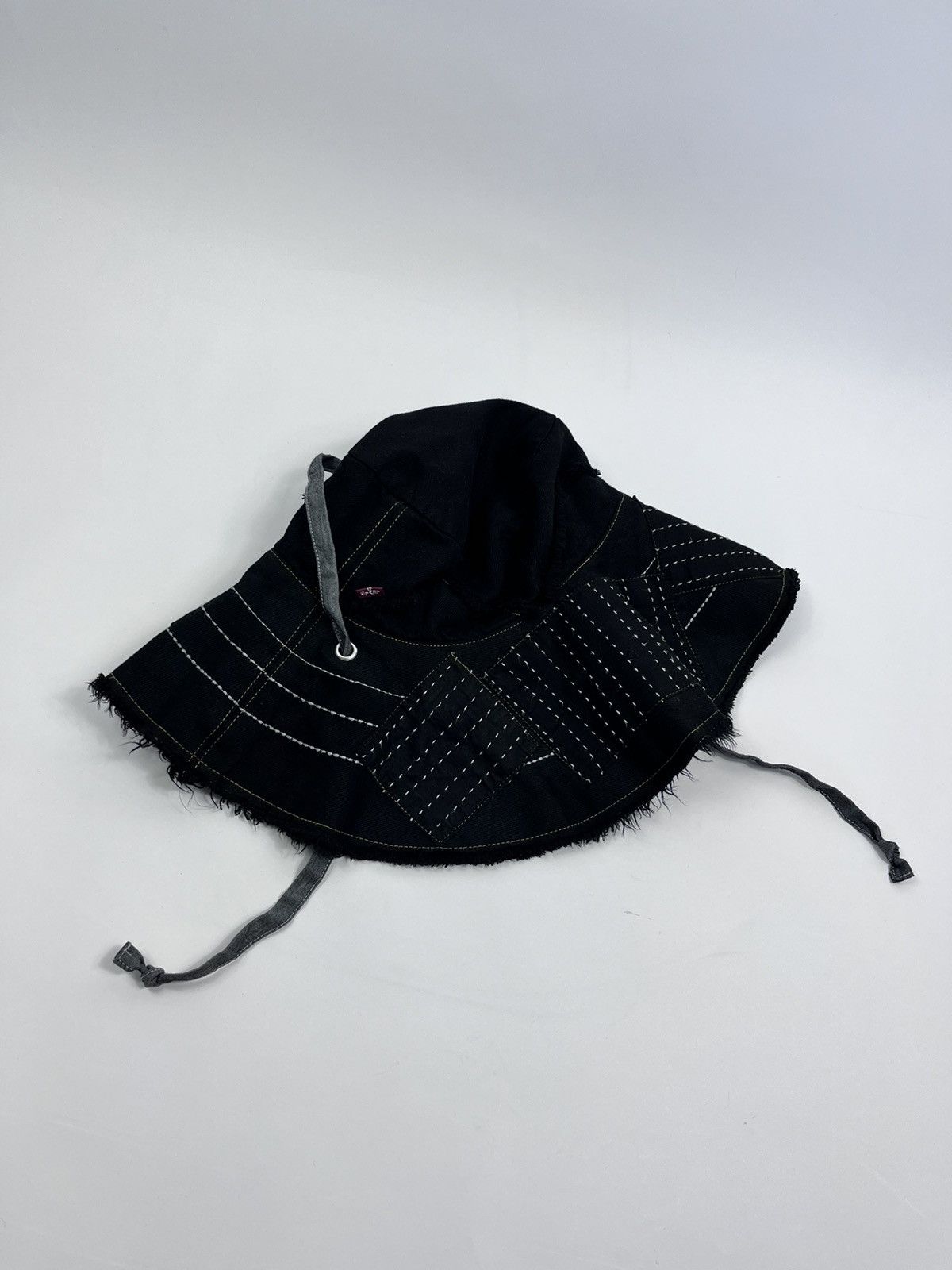 DENIM TEARS DENIM TEARS BLACK COTTON EMBROIDERED HAT Size ONE SIZE - 3 Thumbnail