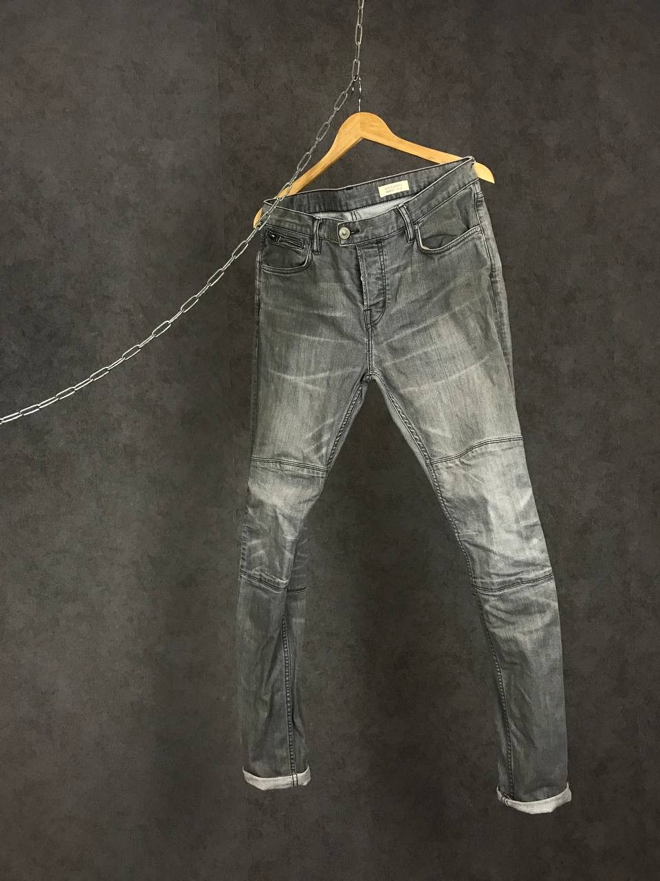 Allsaints Allsaints luxury streetwear gray denim jeans Size US 32 / EU 48 - 1 Thumbnail