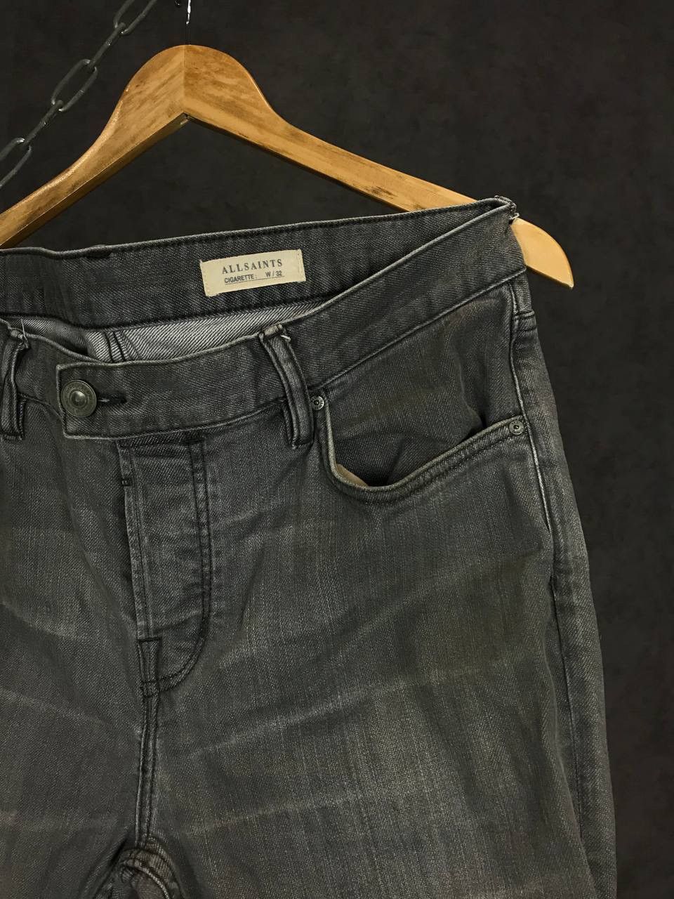 Allsaints Allsaints luxury streetwear gray denim jeans Size US 32 / EU 48 - 2 Thumbnail