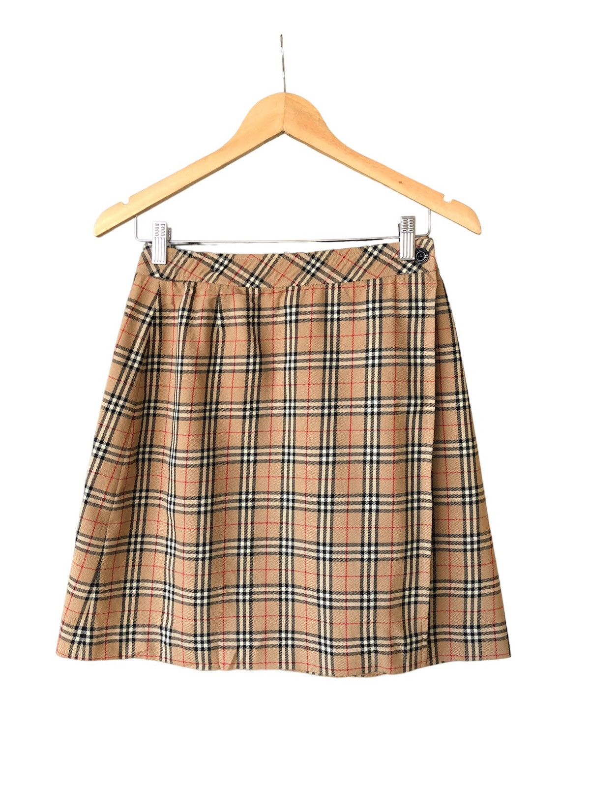 image of Vintage Burberry Nova Check Mini Skirts in Browns, Women's (Size 26)