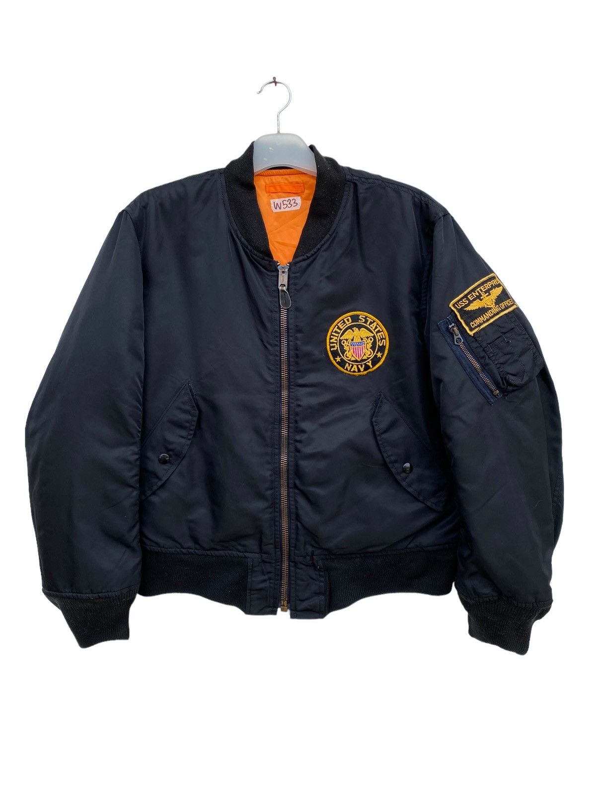 Japanese Brand Vintage Us Navy Bomber Jacket Size US M / EU 48-50 / 2 - 1 Thumbnail