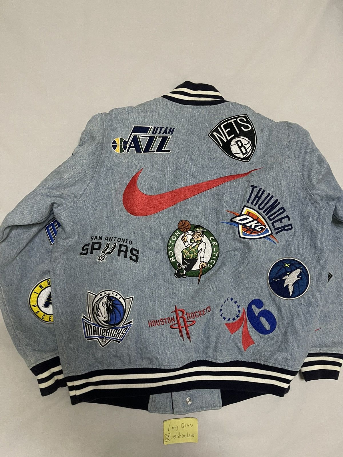 Supreme Supreme nike nba teams warm up Jacket denim | Grailed